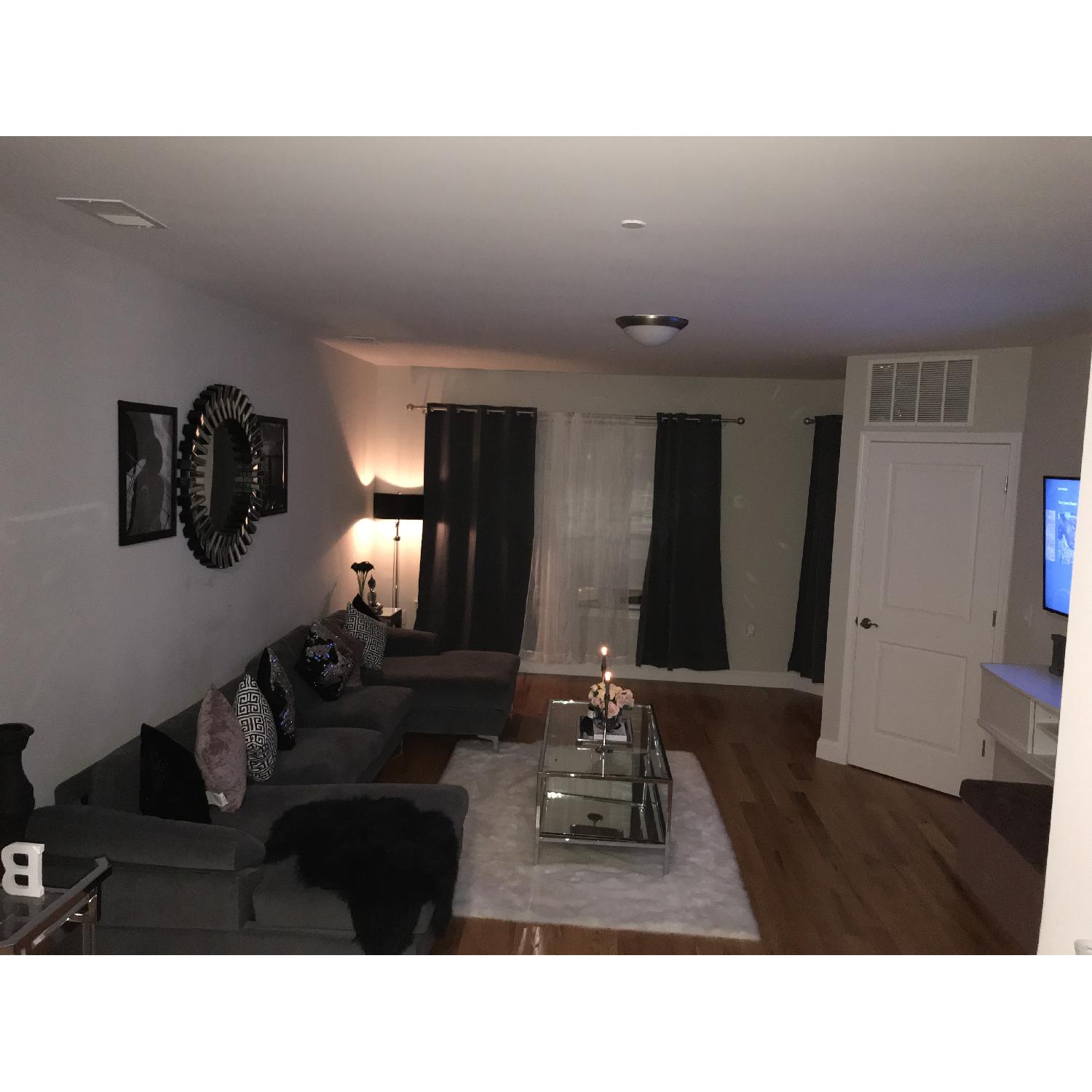 Sofia Mania Grey 2-Piece Sectional Sofa - image-3