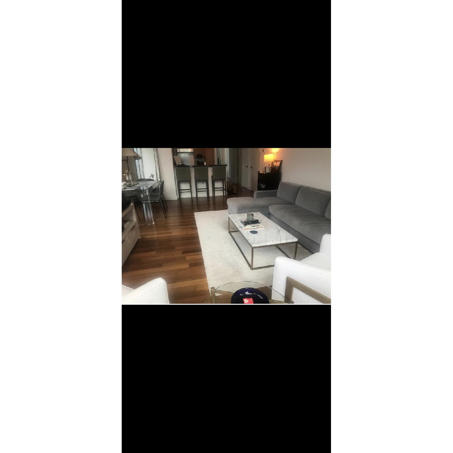 Restoration Hardware Morgan Armless Leather Bar Stools - image-3