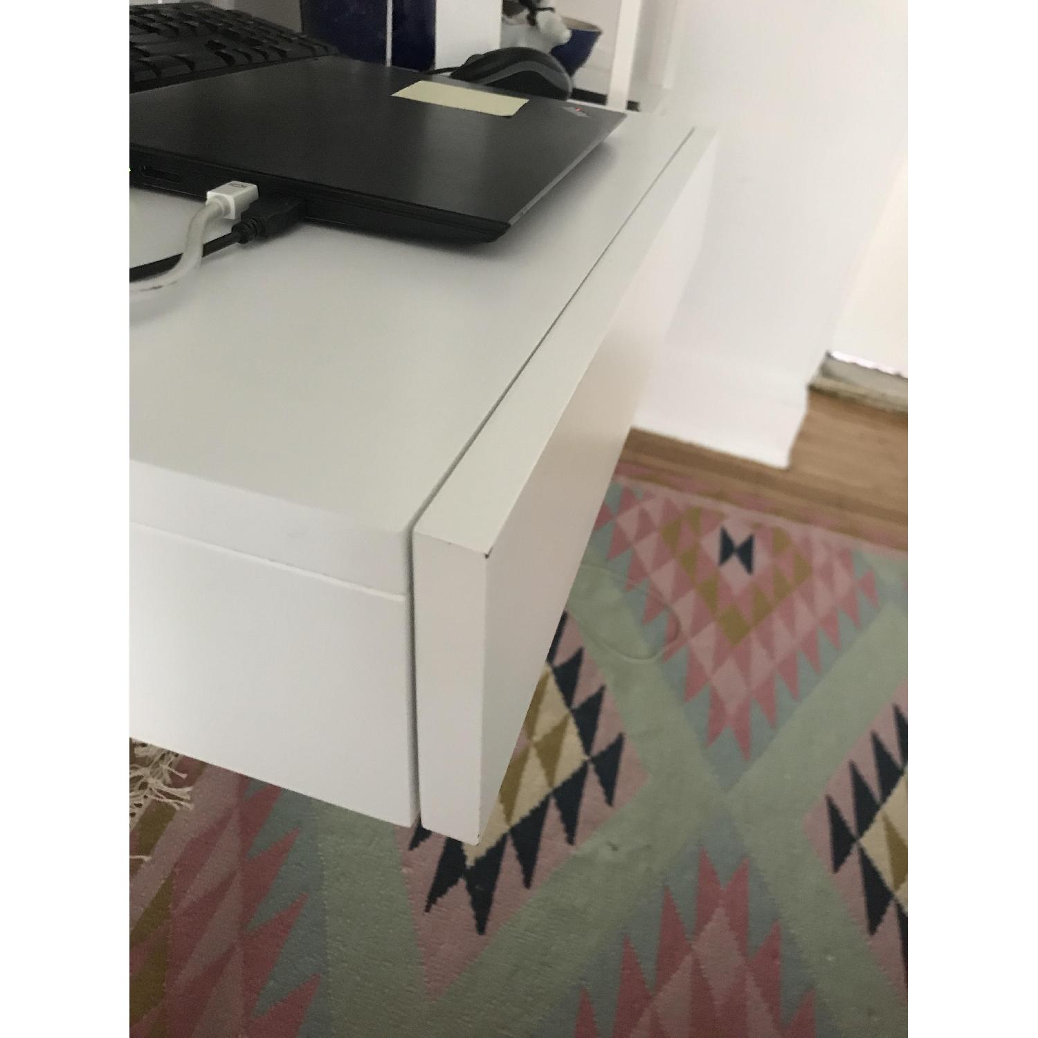 Crate & Barrel White Sawyer Desk - image-1