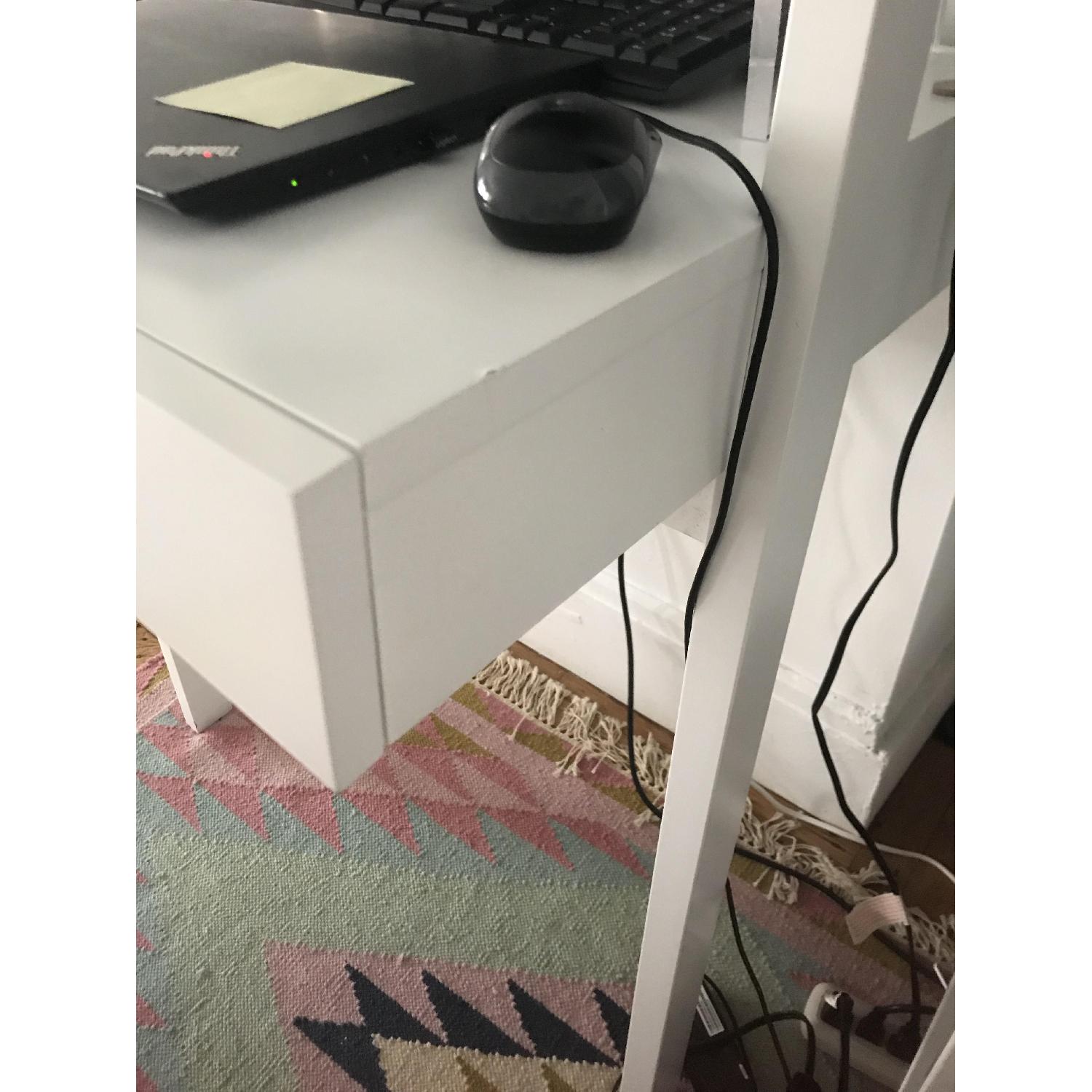 Crate & Barrel White Sawyer Desk - image-4