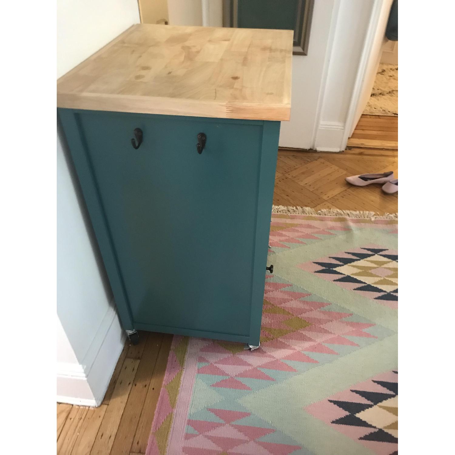 Target Teal Kitchen Cart - image-4