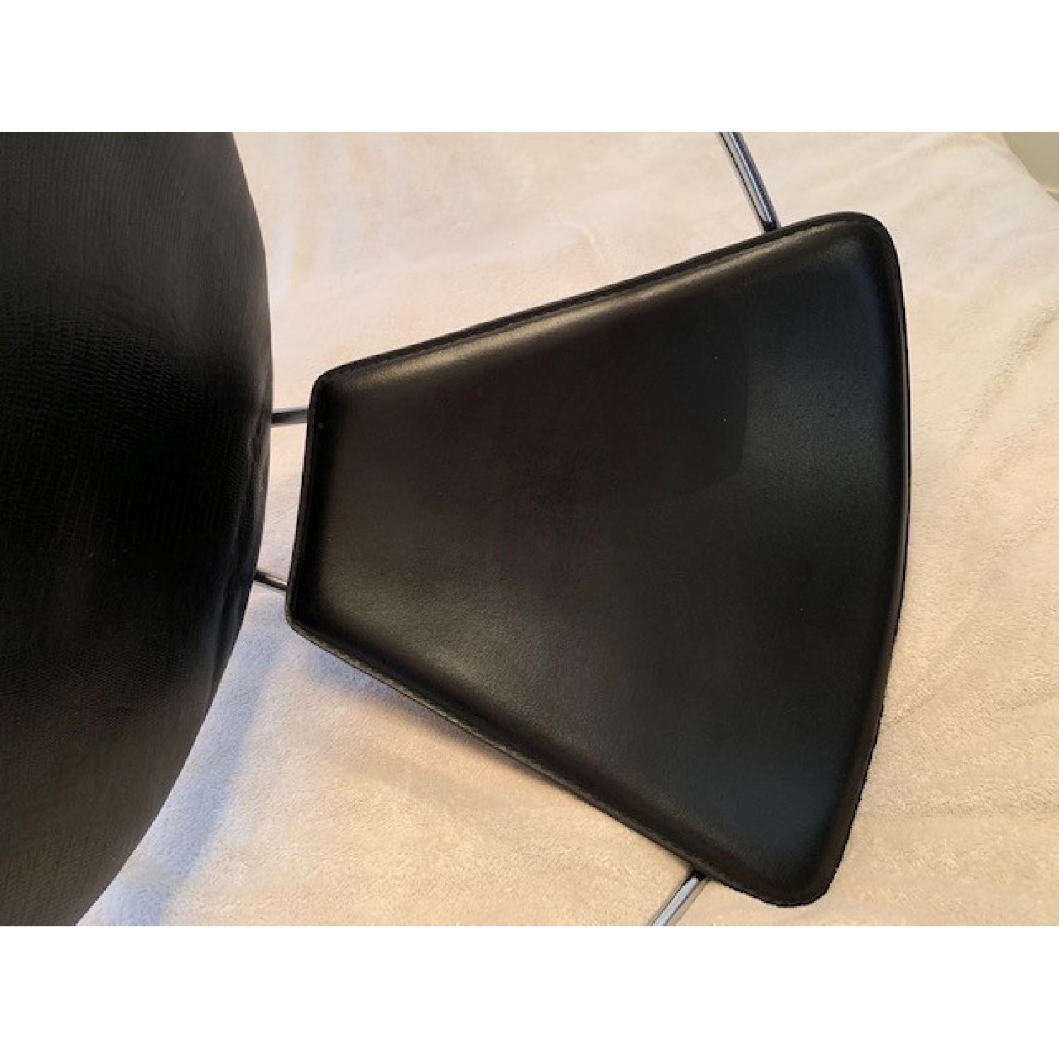 Vintage Mid Century Modern Chrome Black Leather Chair - image-3