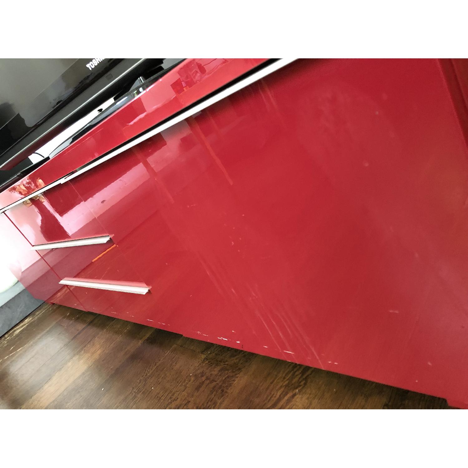 Ikea Besta High Gloss Red TV Unit - image-2