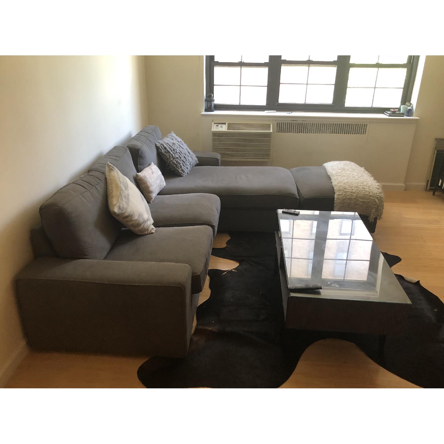 Ikea Kivik 2Piece Sectional Sofa & Storage Ottoman AptDeco