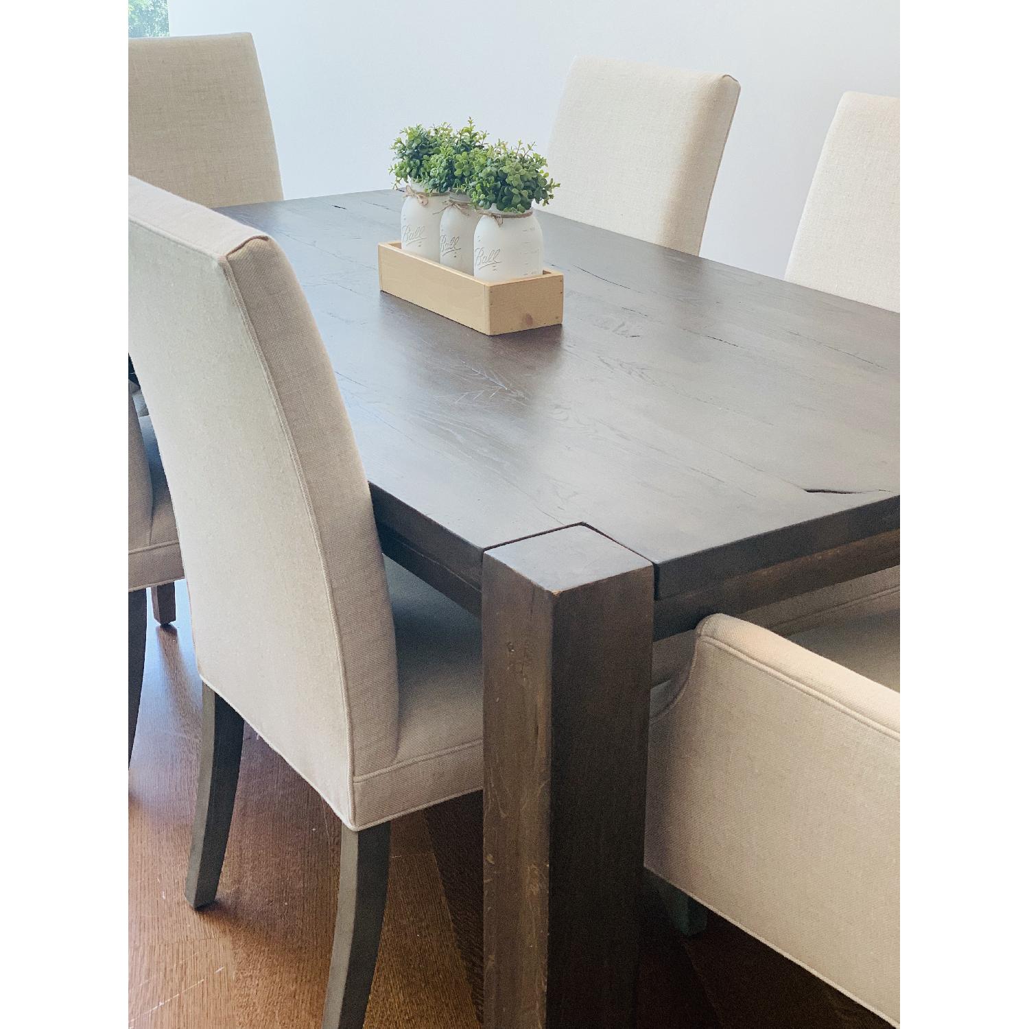 Restoration Hardware Reclaimed Oak Parsons Dining Set - image-2