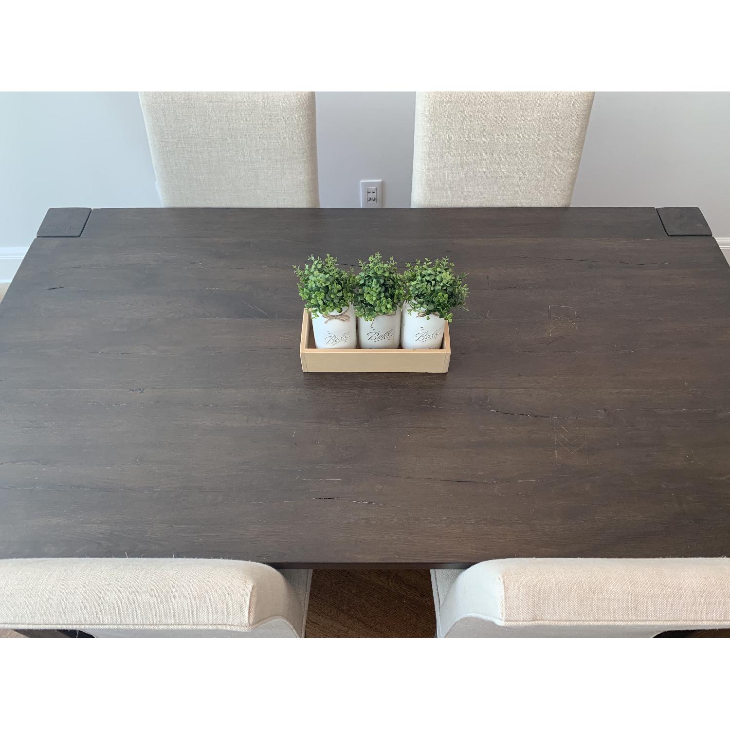 Restoration Hardware Reclaimed Oak Parsons Dining Set - image-3