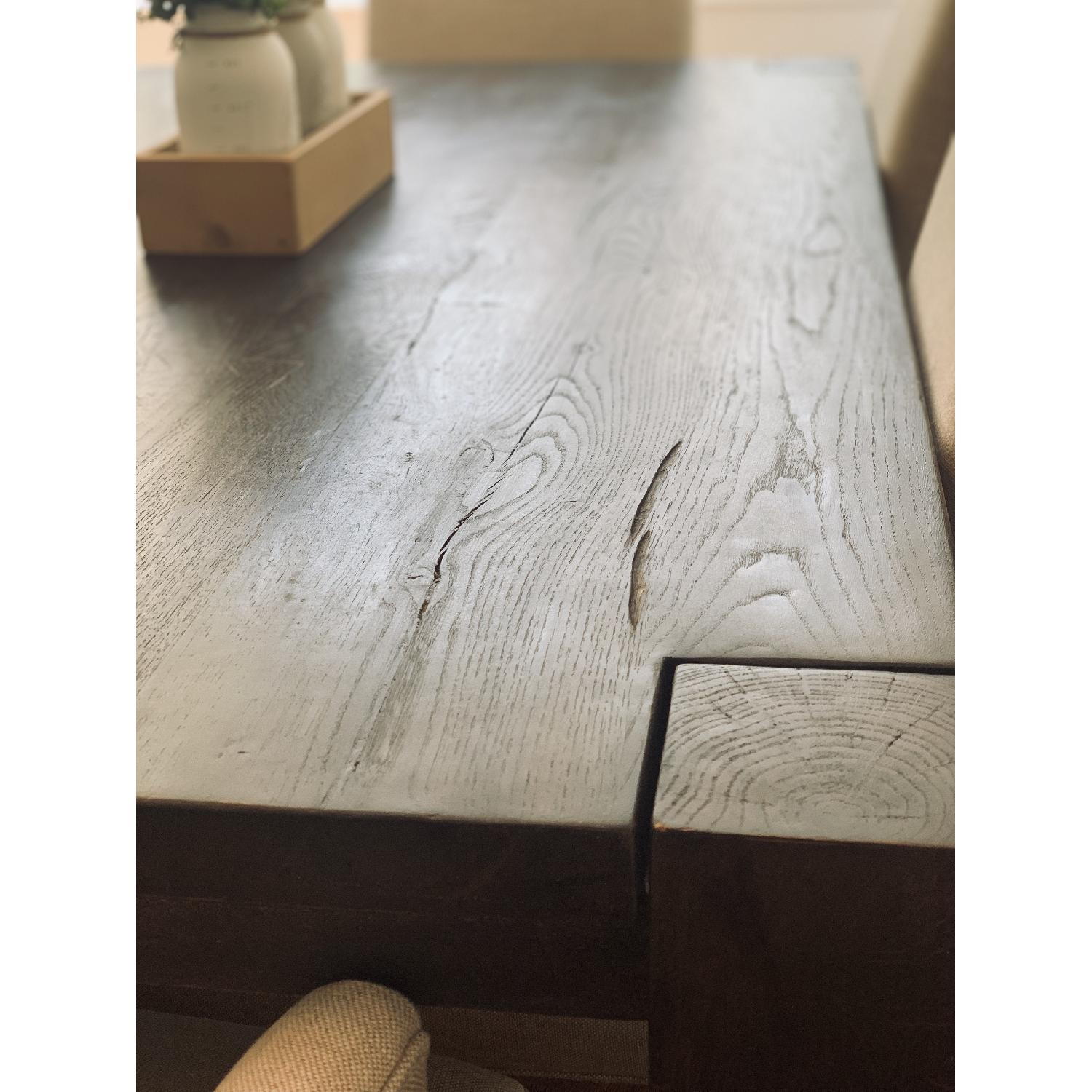 Restoration Hardware Reclaimed Oak Parsons Dining Set - image-7