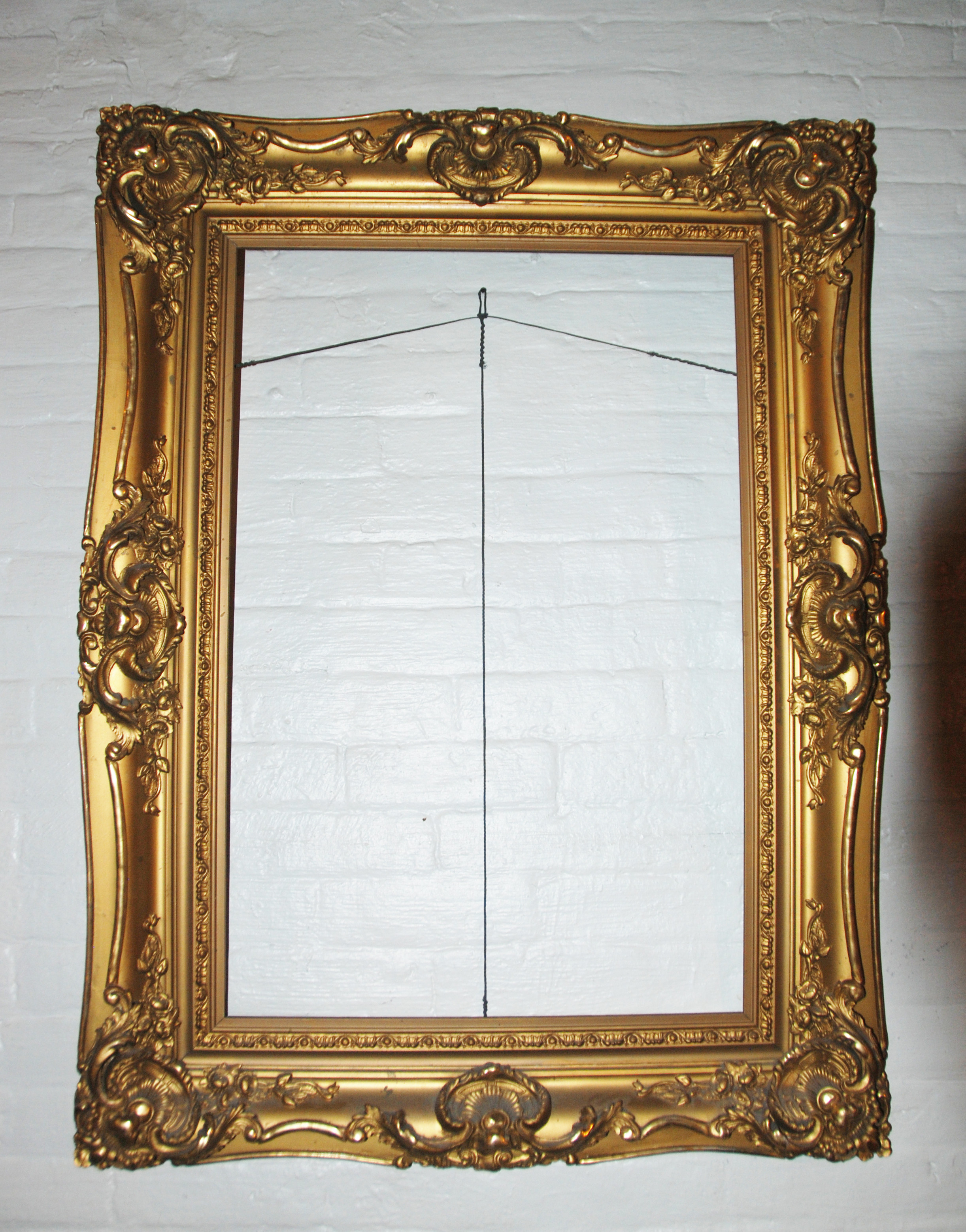 French Antique Louis XV Ornate Carved Gilded Frame Mirror