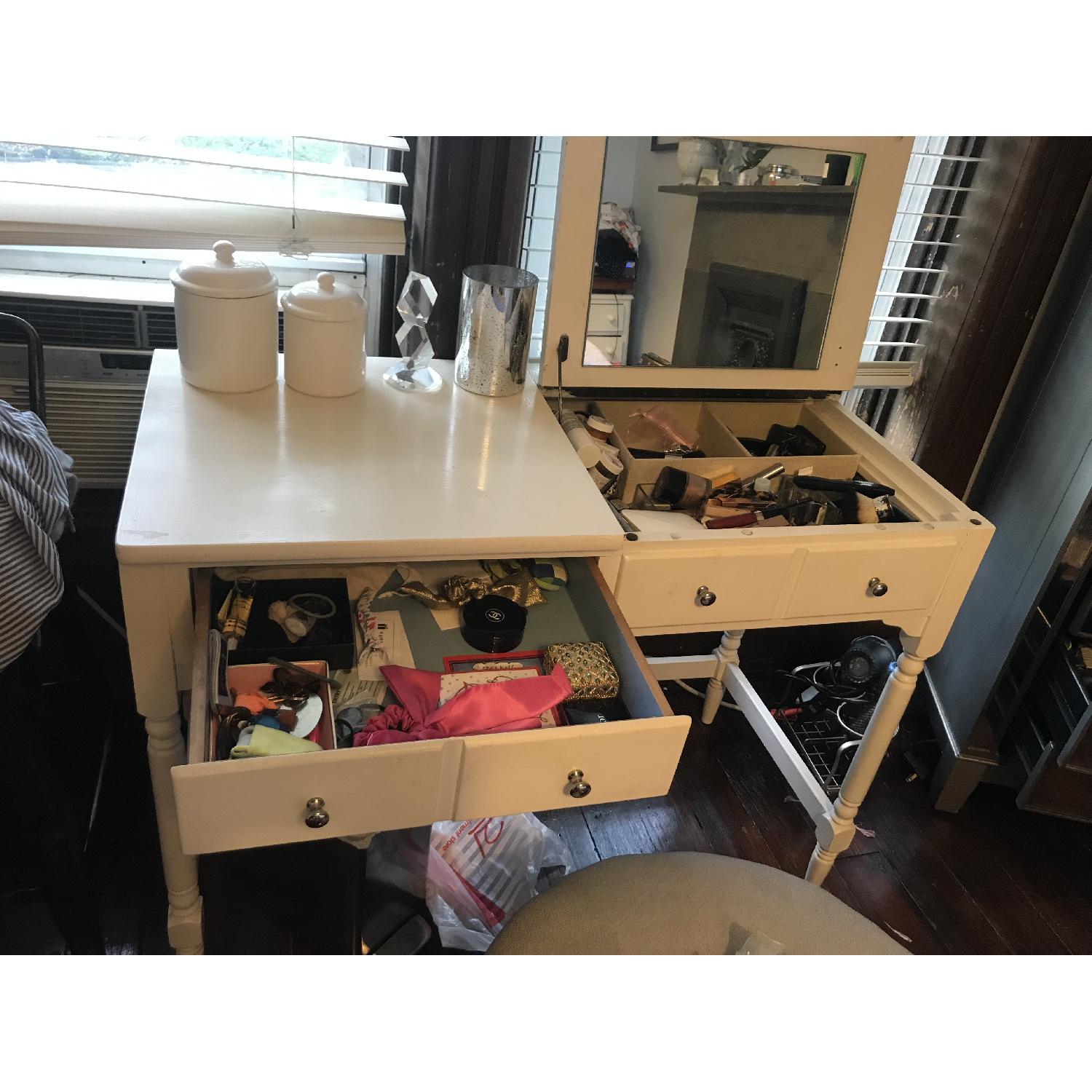 White Wooden Vanity Table - image-2