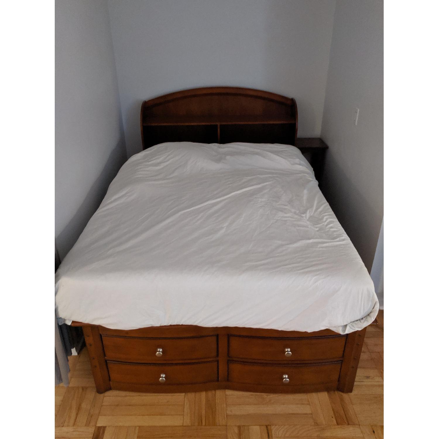 Raymour & Flanigan Cherry Full Storage Bed - image-1