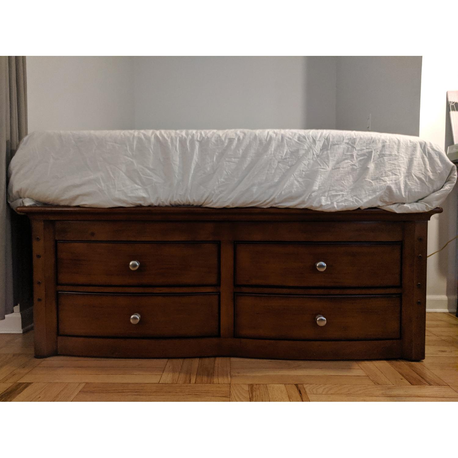 Raymour & Flanigan Cherry Full Storage Bed - image-4