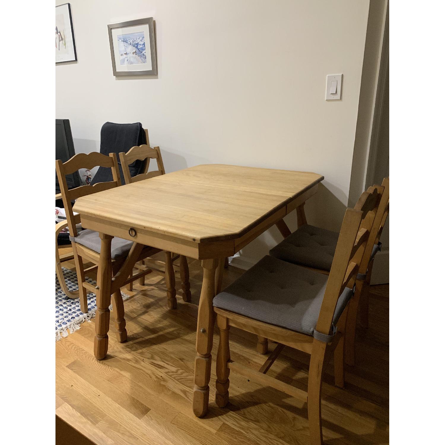 Antique Dining Table w/ 4 Chairs - AptDeco