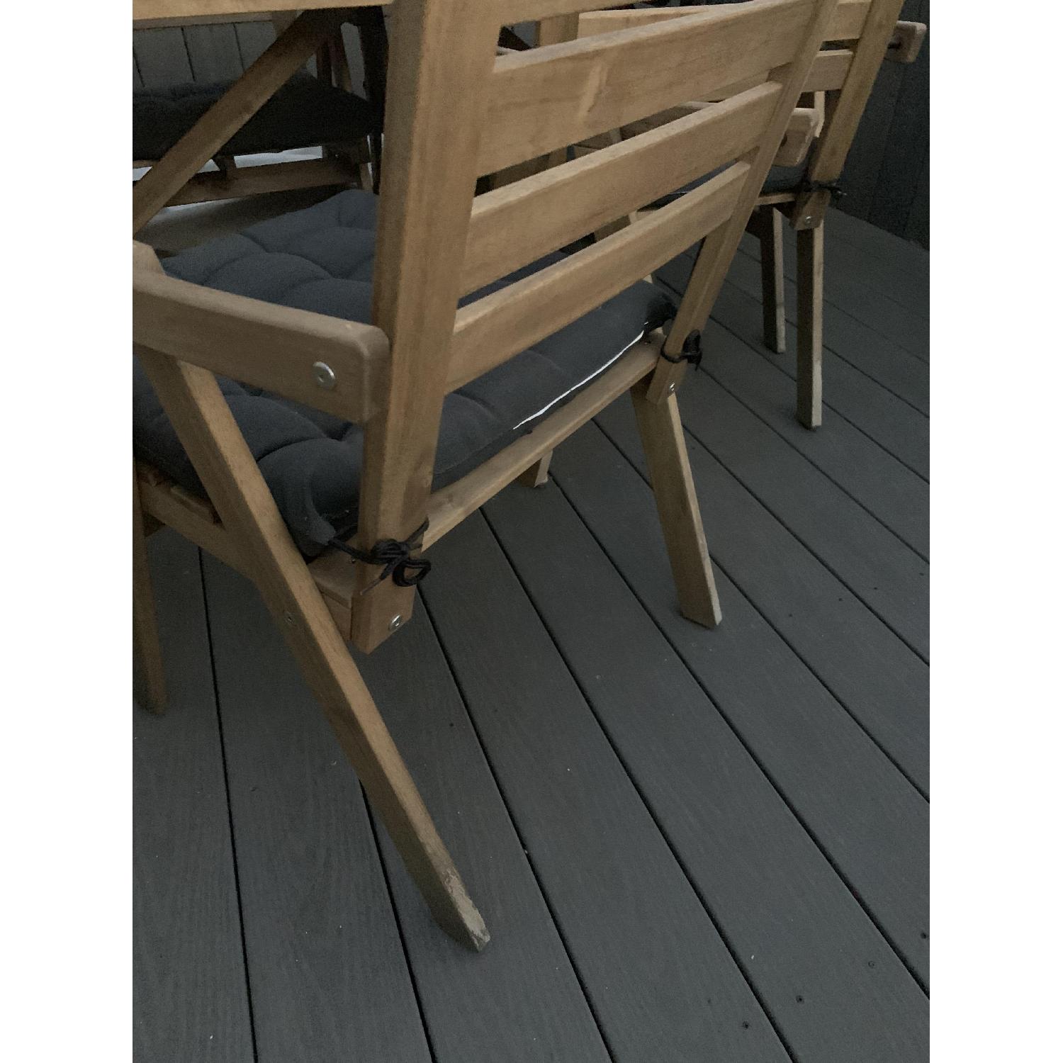 Ikea Falholmen Outdoor Table w/ 6 Matching Chairs - image-4