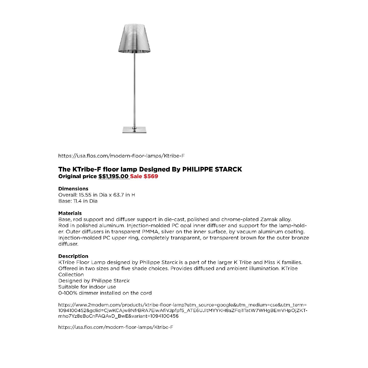 Flos The KTribe-F Floor Lamp - image-5