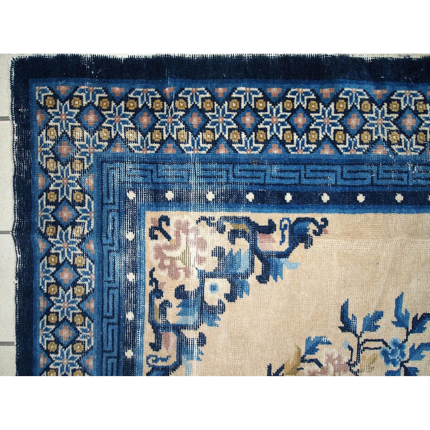 Handmade Antique Peking Chinese Rug - image-1