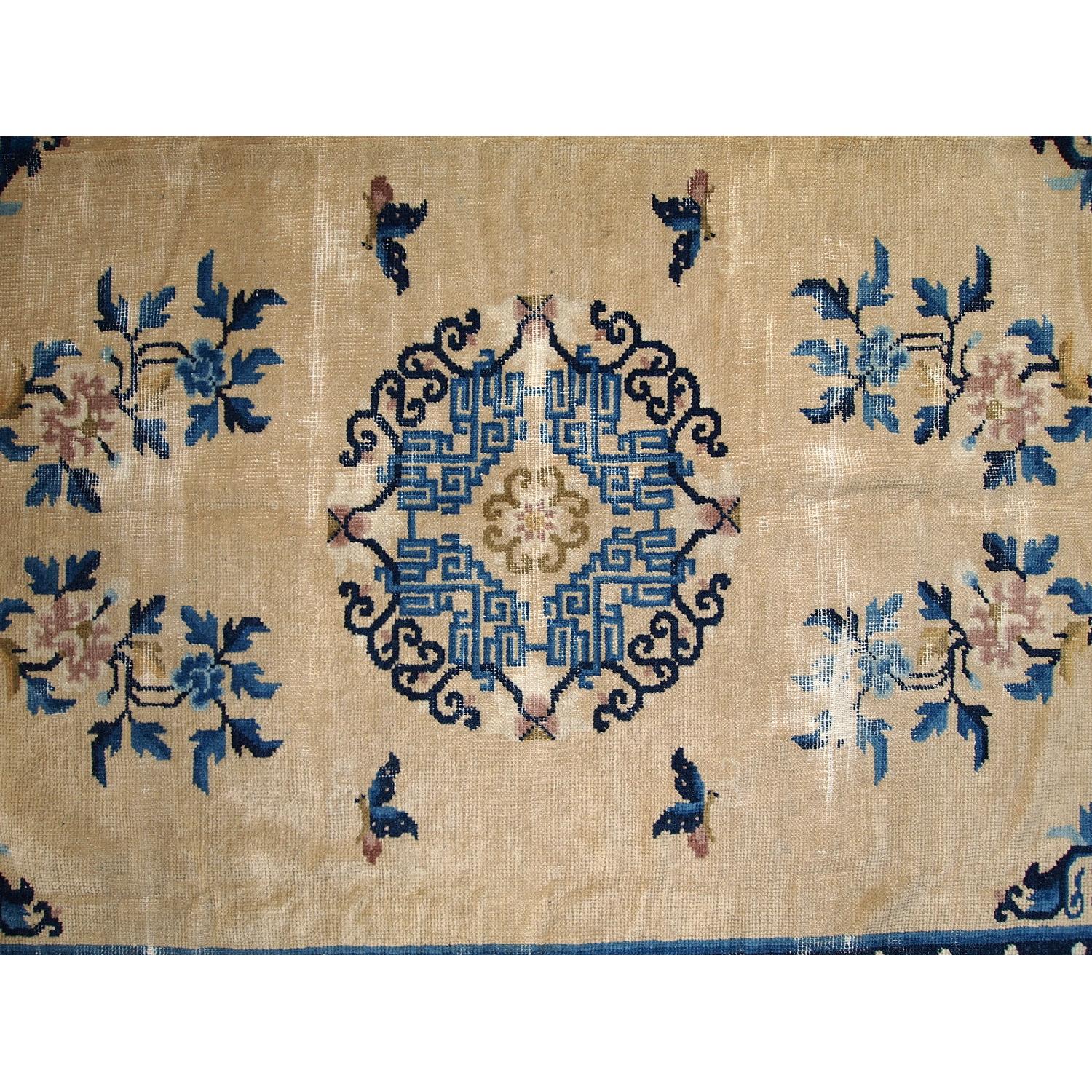 Handmade Antique Peking Chinese Rug - image-2