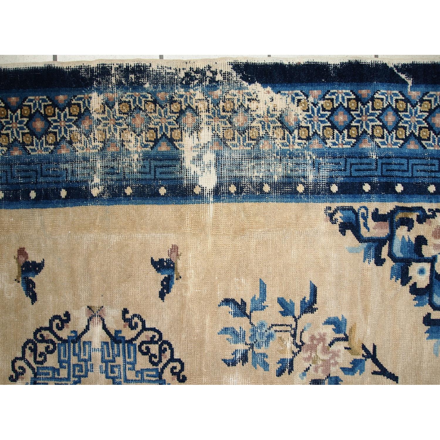 Handmade Antique Peking Chinese Rug - image-8