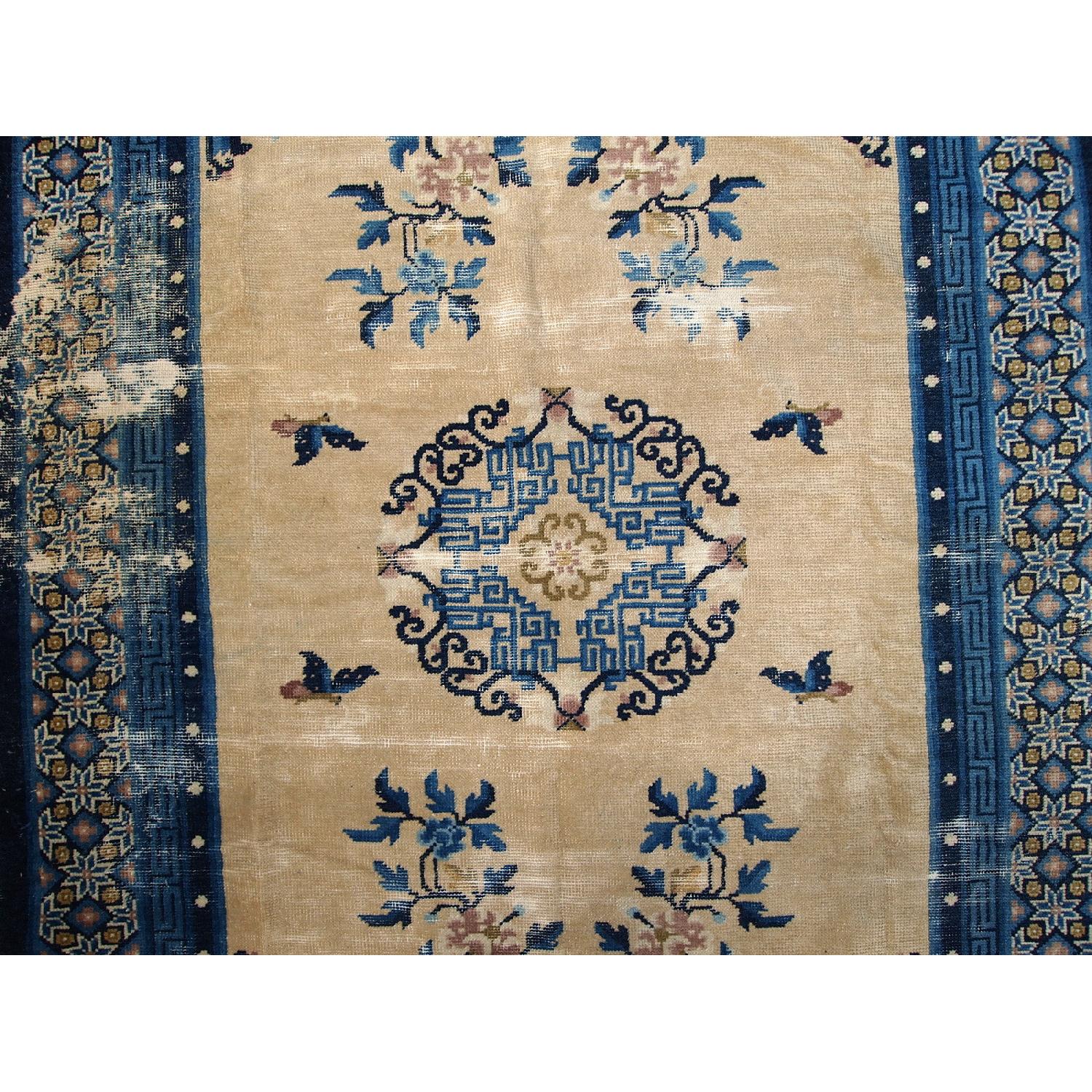 Handmade Antique Peking Chinese Rug - image-9