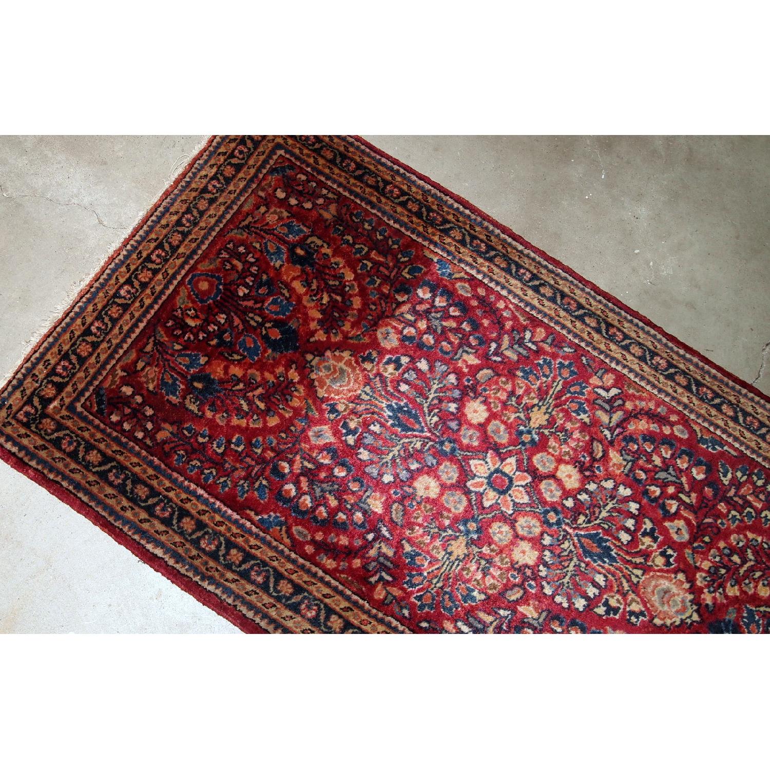 Handmade Antique Persian Sarouk Rug - image-1
