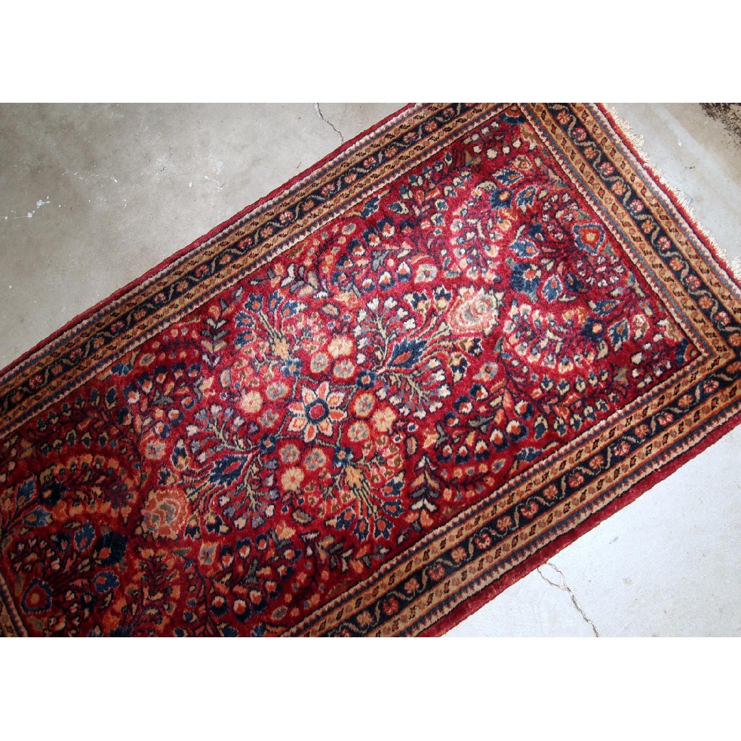 Handmade Antique Persian Sarouk Rug - image-4