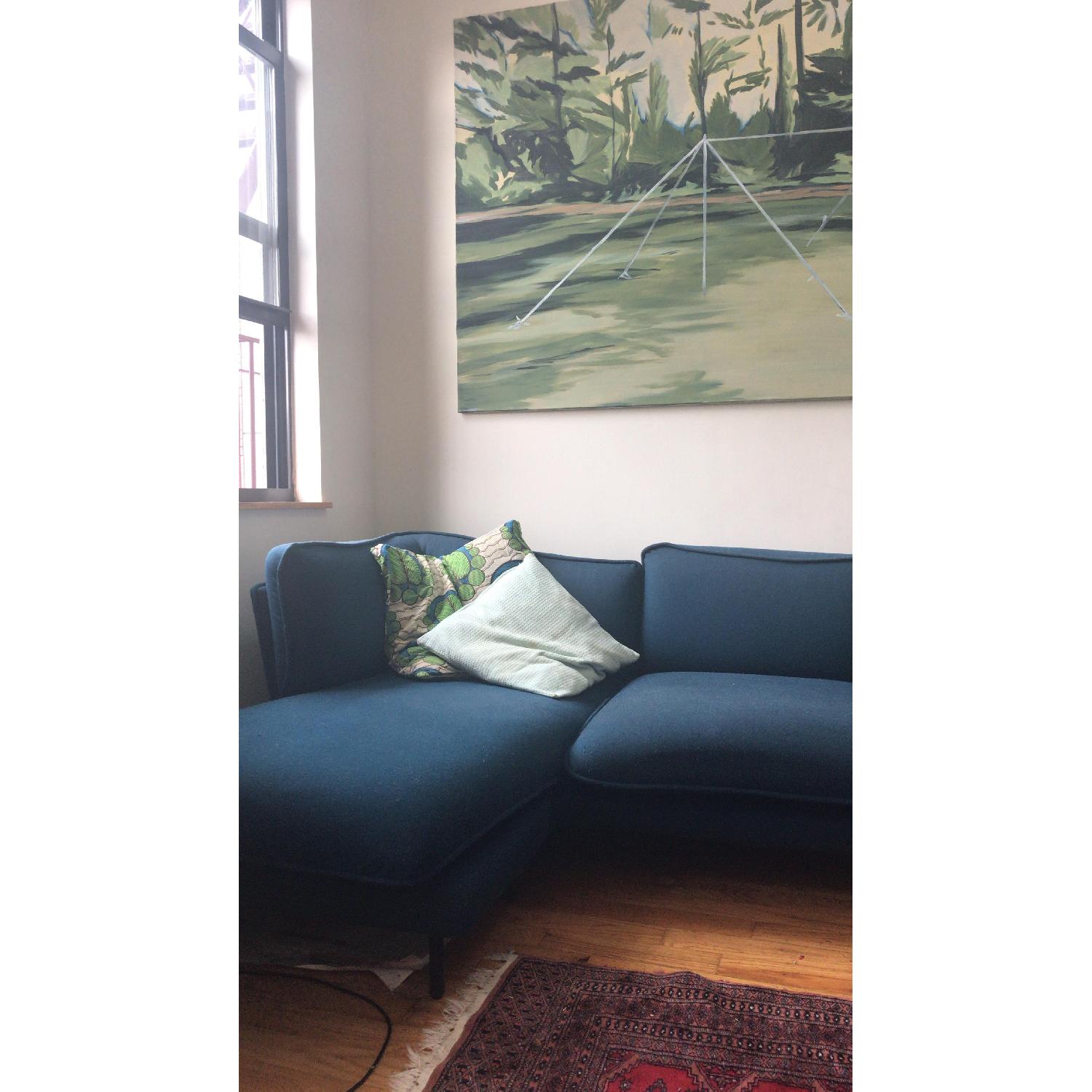 Wes 3 Seater Corner Chaise Sectional Sofa in Elite Teal - image-2