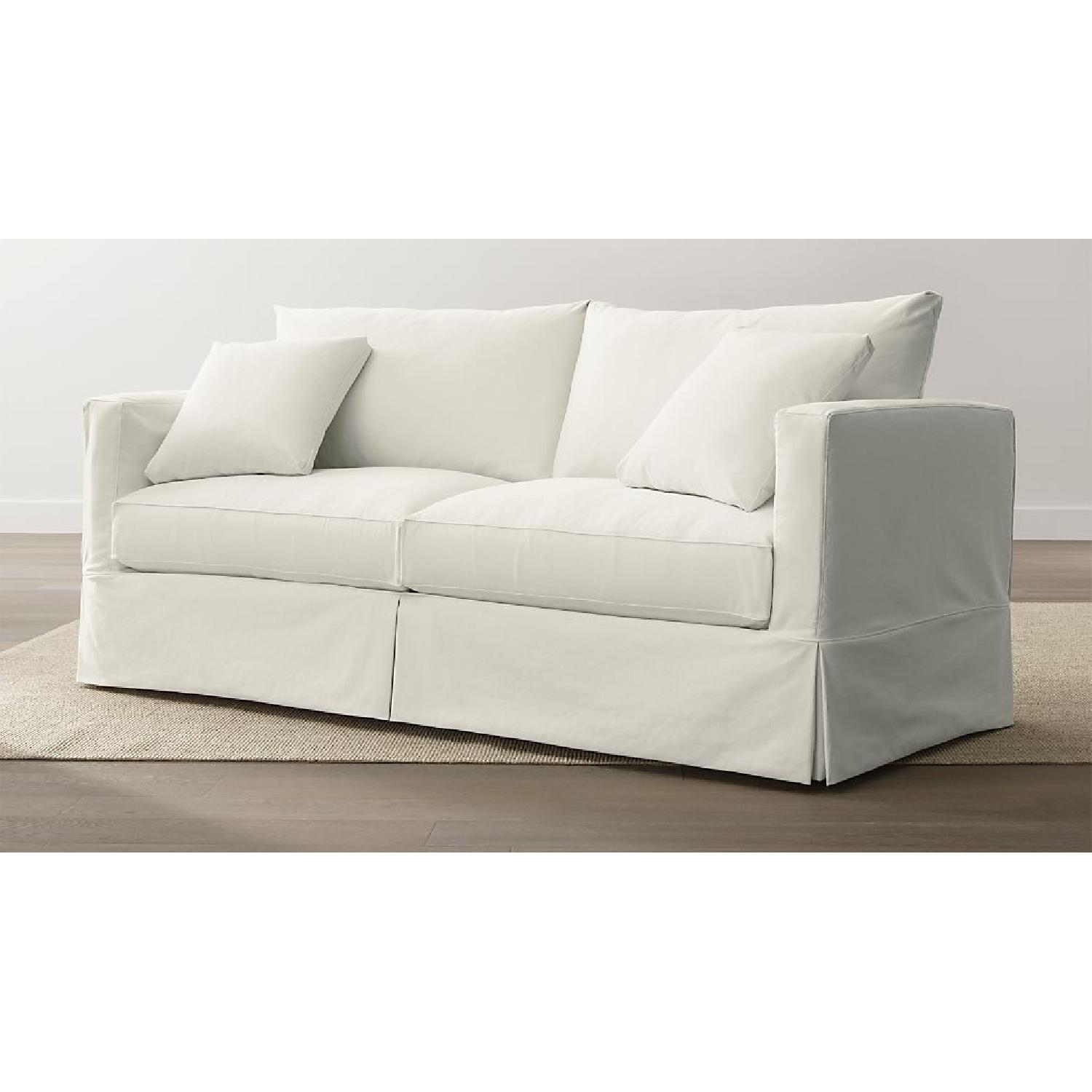 Crate & Barrell Willow Slipcovered Sofa - image-1