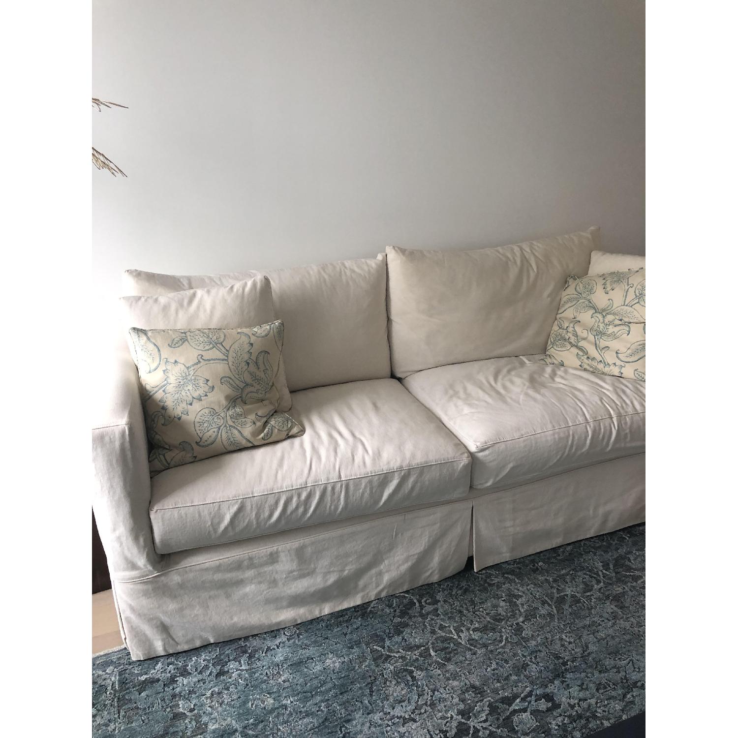 Crate & Barrell Willow Slipcovered Sofa - image-3