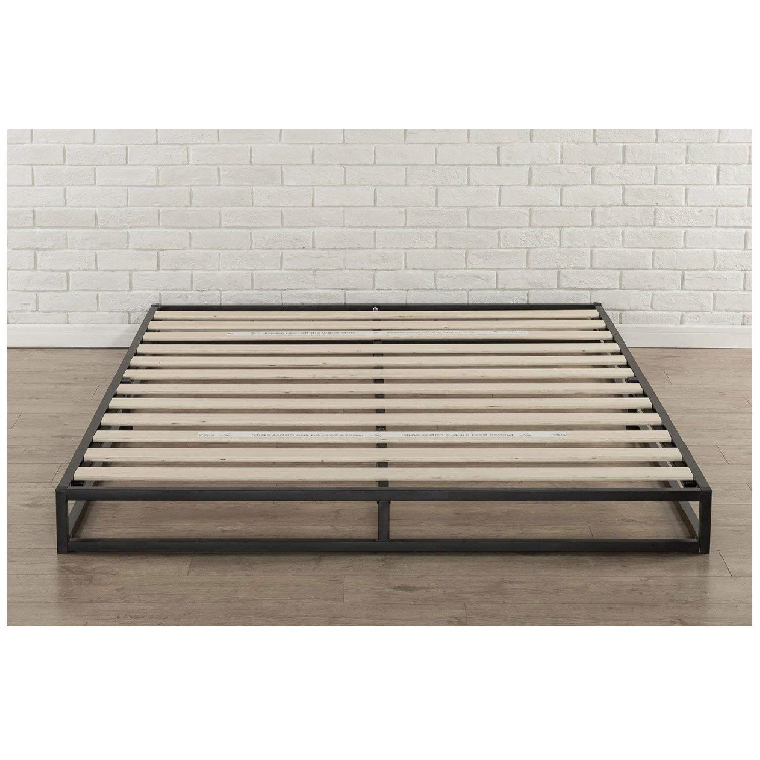 Zinus Queen Size Black Low Bed Frame - image-1