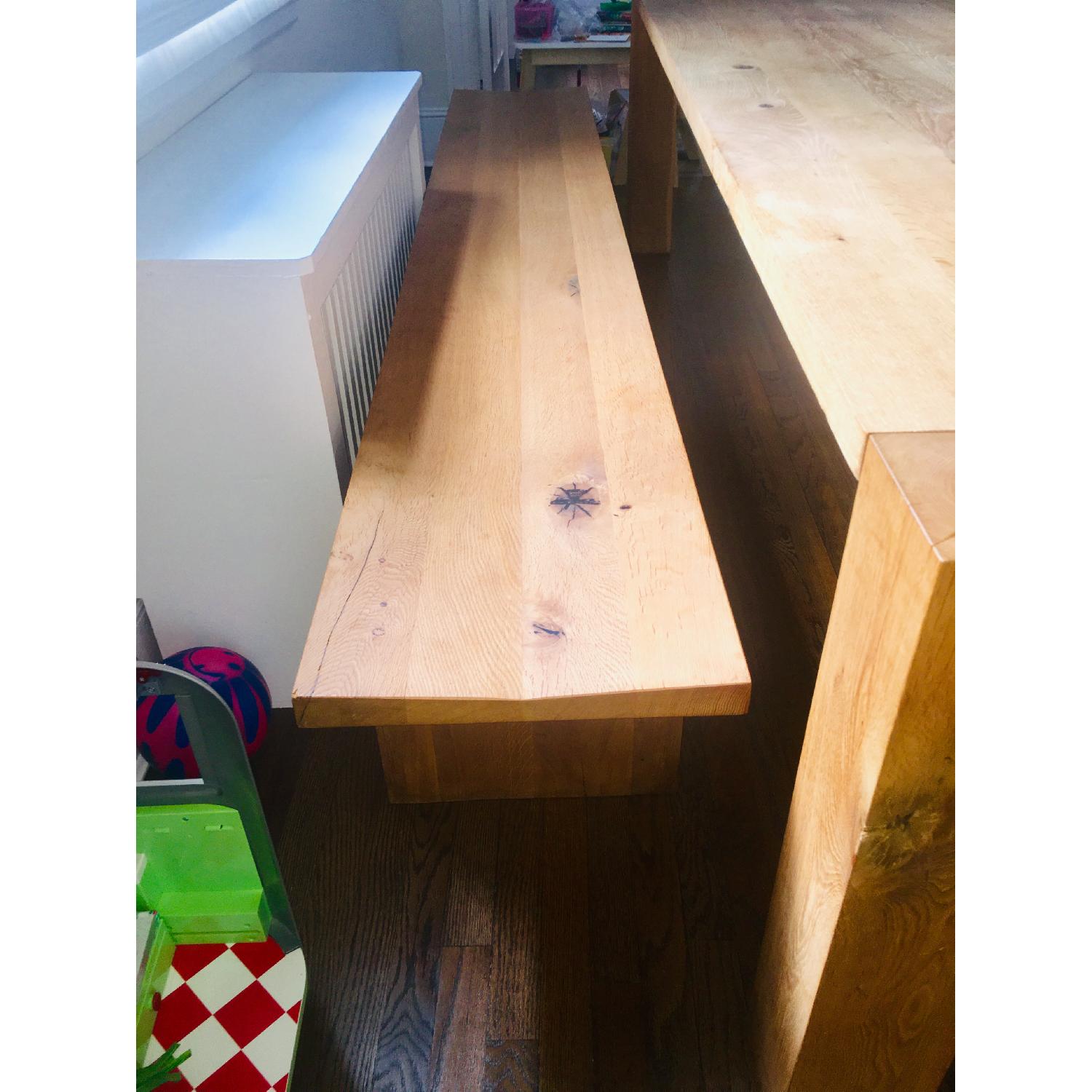 E15 Bigfoot Oak Table w/ 2 Taro Benches - image-3