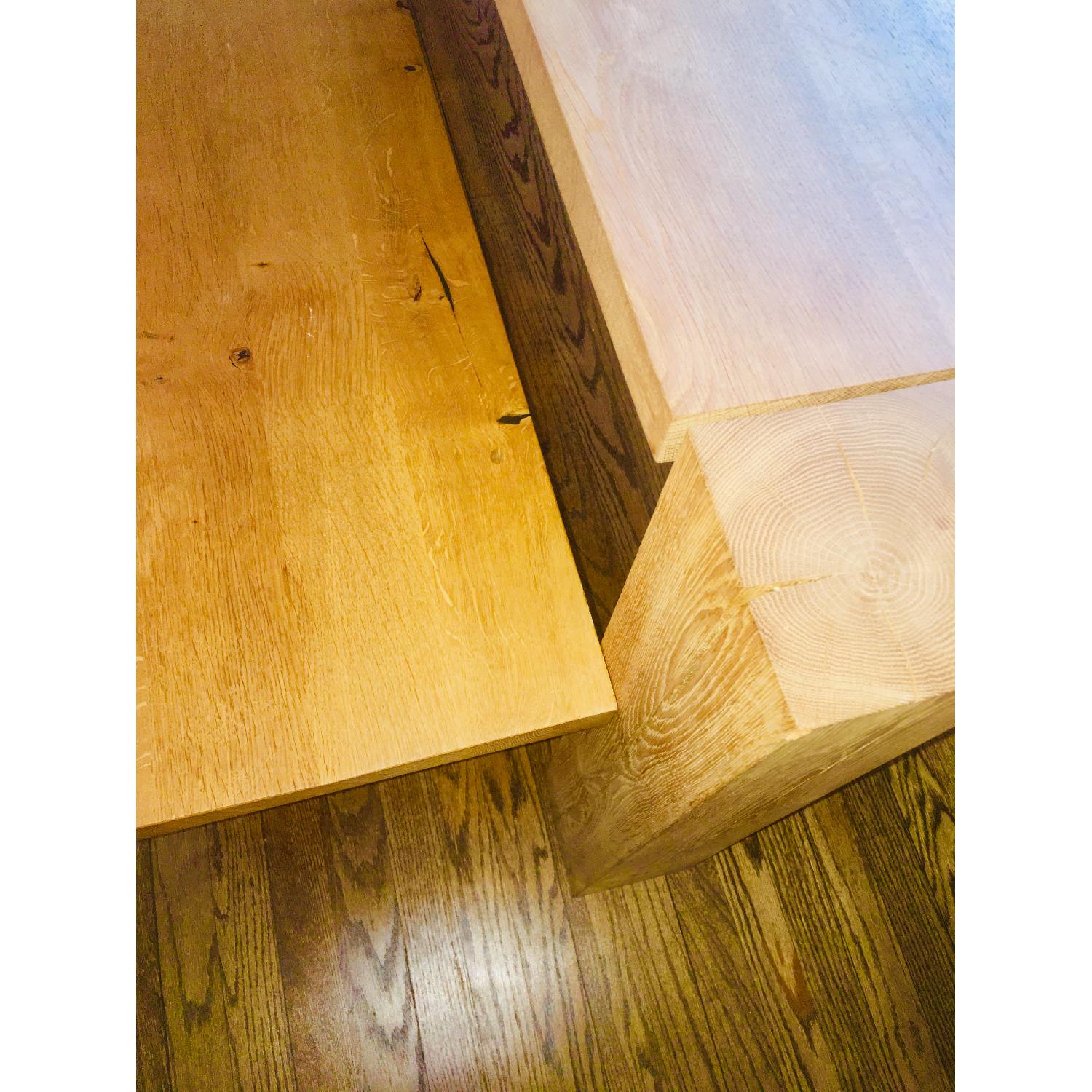 E15 Bigfoot Oak Table w/ 2 Taro Benches - image-9