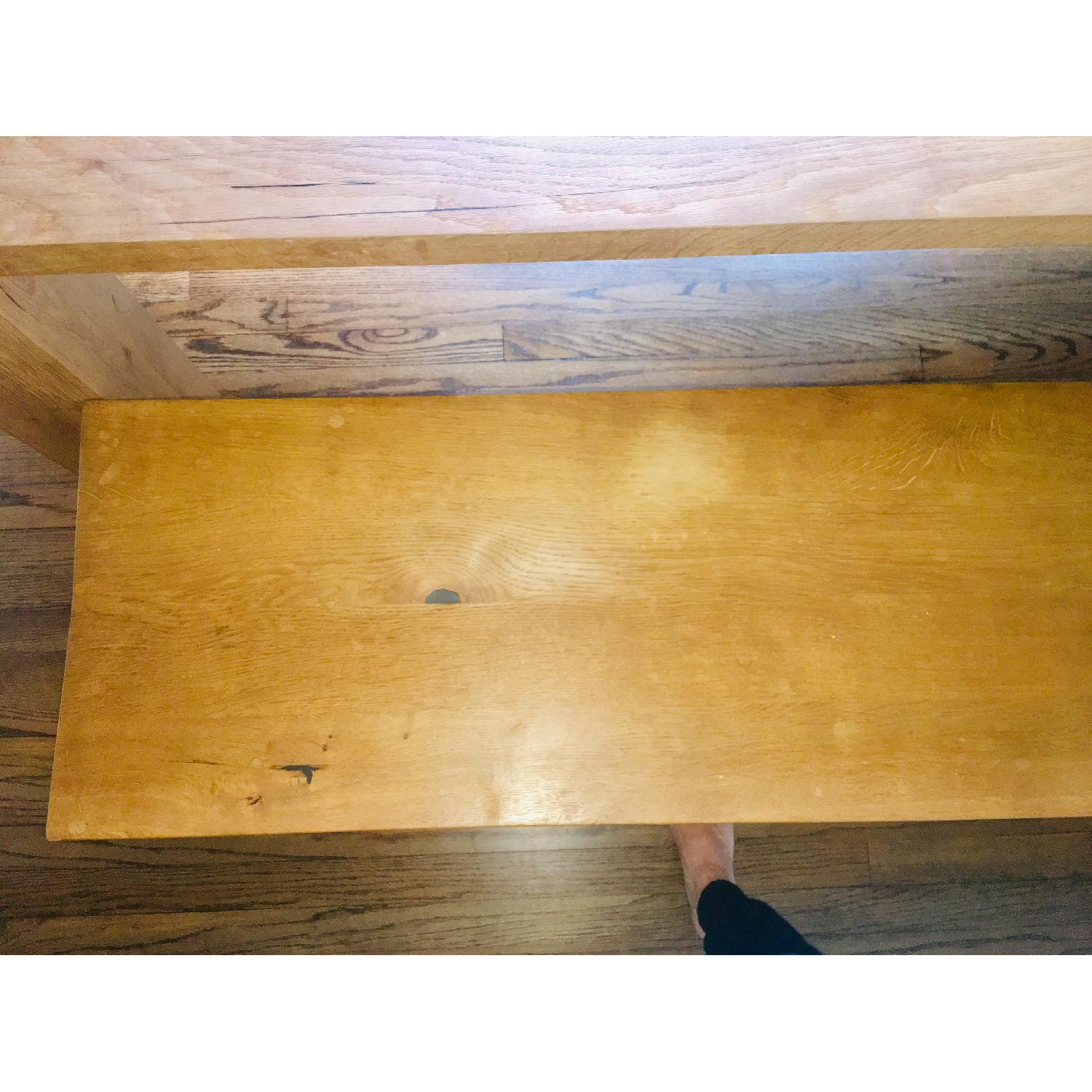 E15 Bigfoot Oak Table w/ 2 Taro Benches - image-8