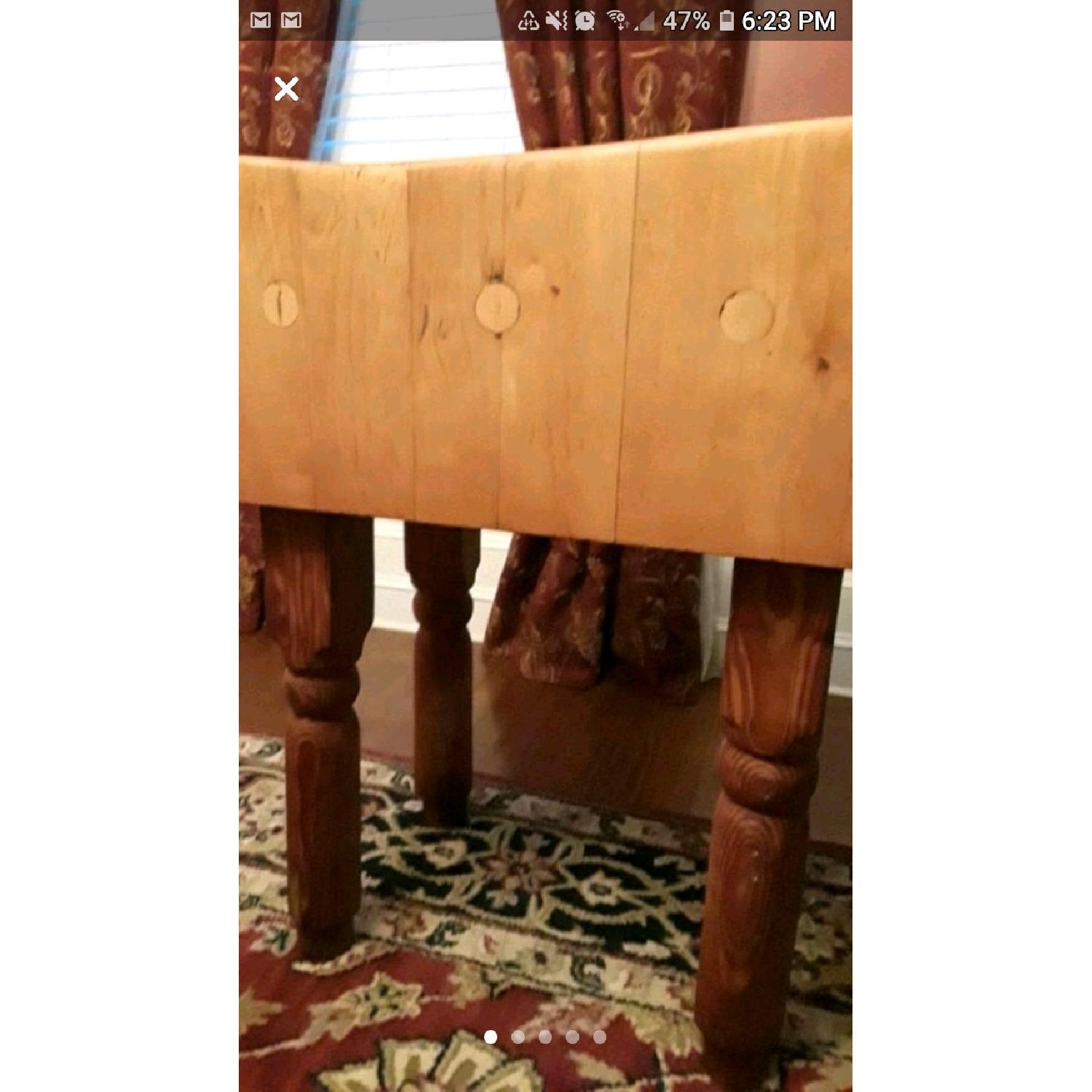 Antique Butcher Block Rectangular Table - image-1