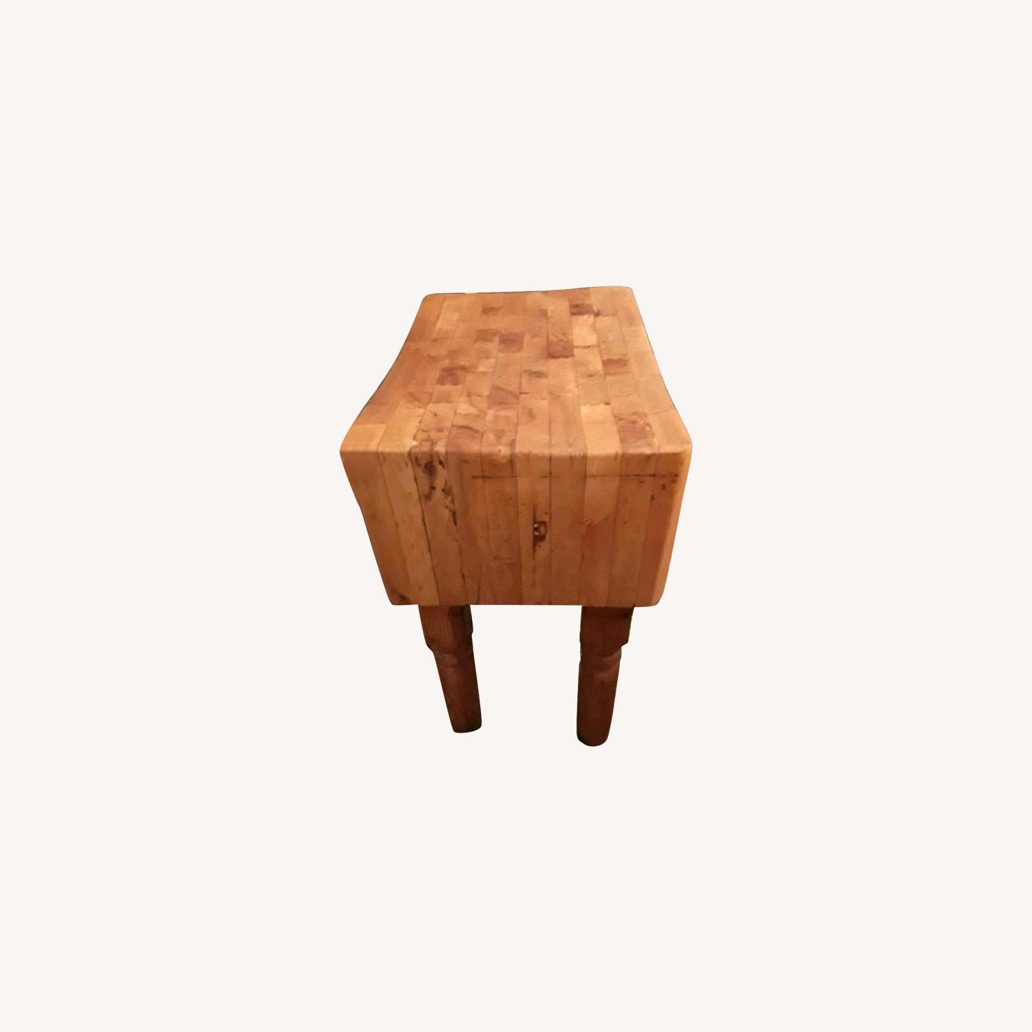 Antique Butcher Block Rectangular Table - image-0