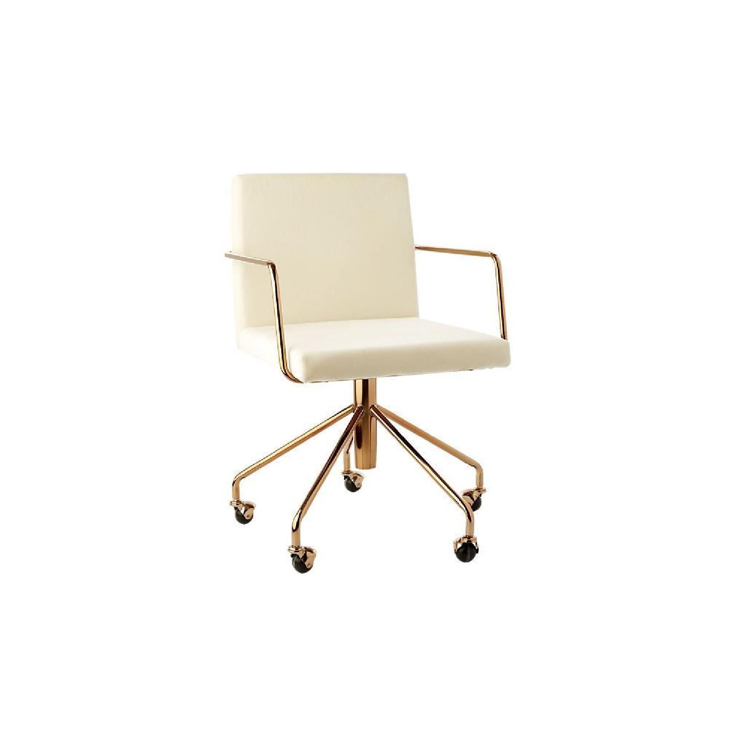 CB2 Rouka White Velvet Chair AptDeco