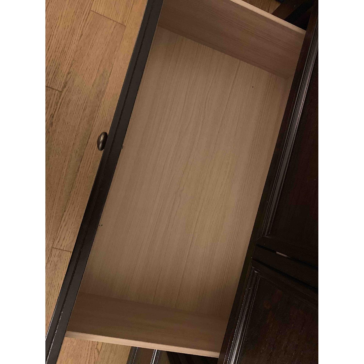 Ashley Dark Brown Dresser w/ Attached Mirror - image-4