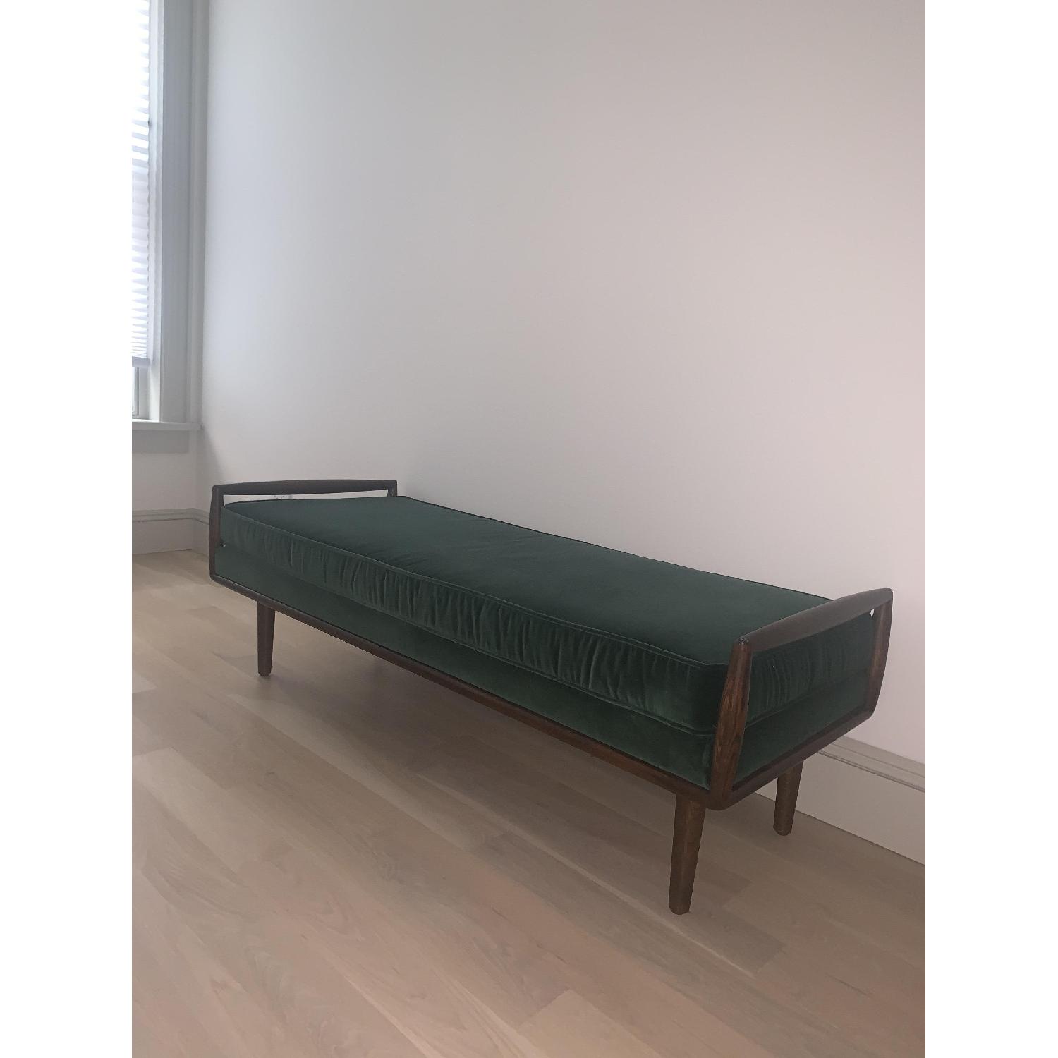 Article Ansa Solid Walnut & Velvet Bench - image-1