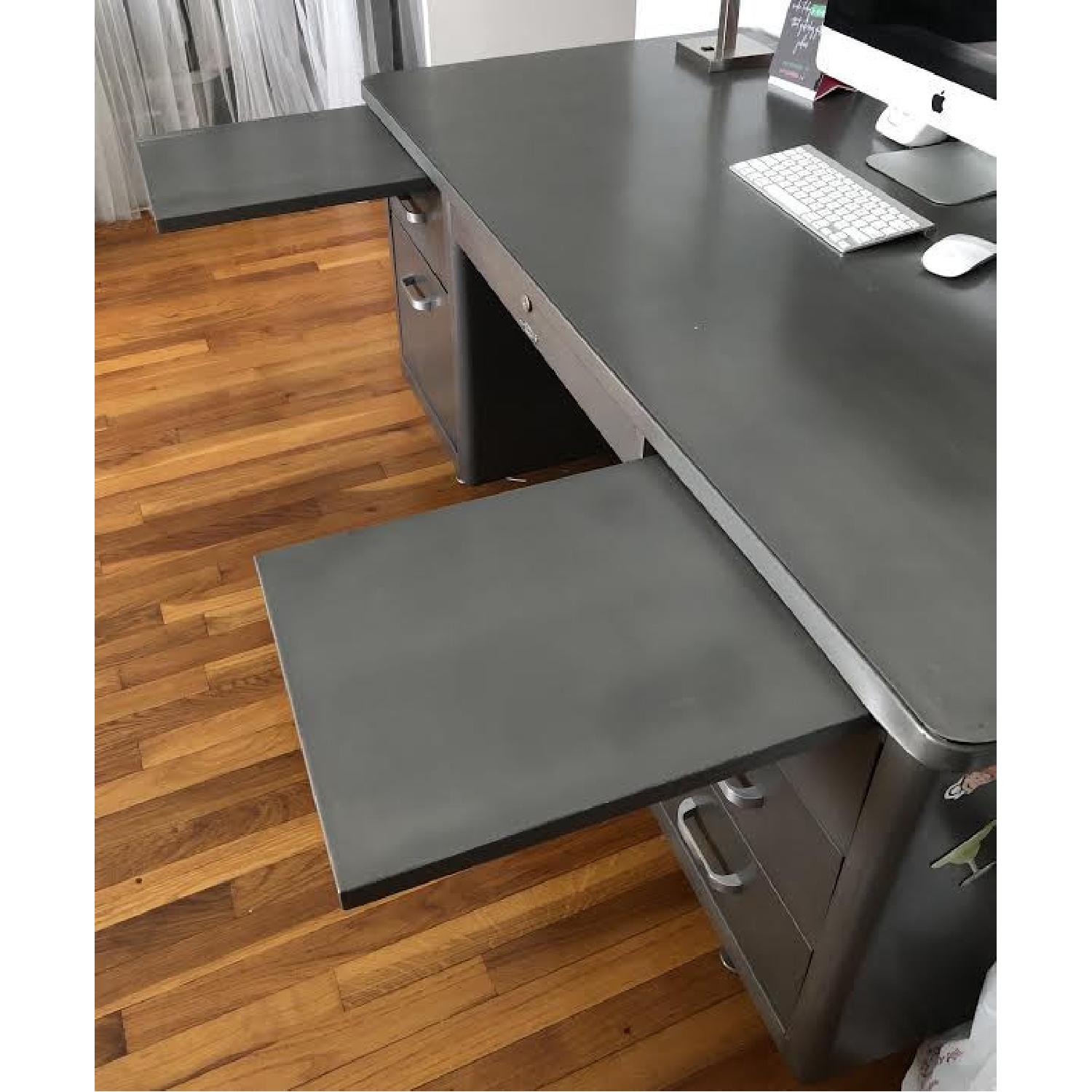 McDowell Craig Tanker Desk in Refinished Natural Steel - image-7