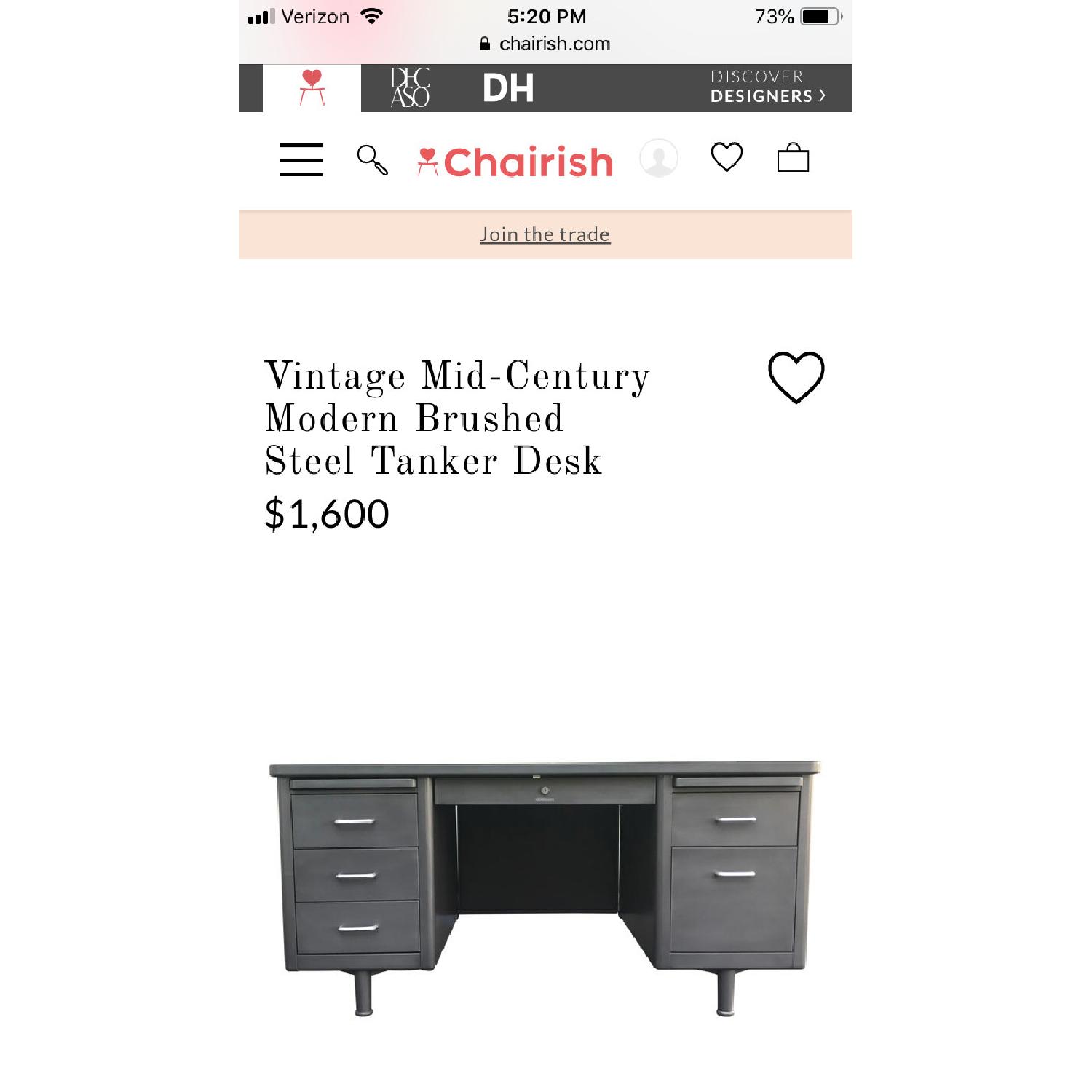 McDowell Craig Tanker Desk in Refinished Natural Steel - image-8