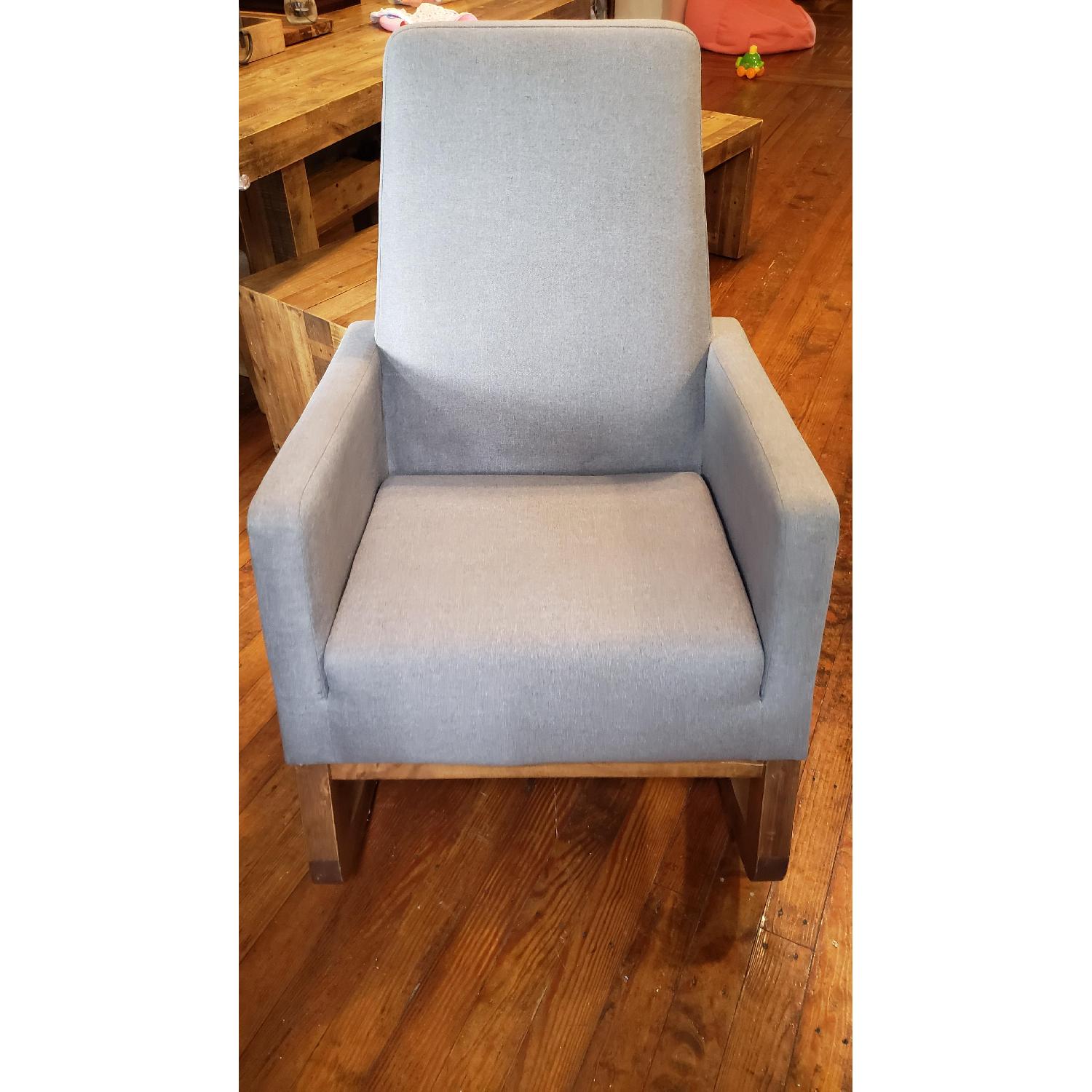 Baxton Studio Yashiya Mid Century Rocking Chair & Ottoman - image-3