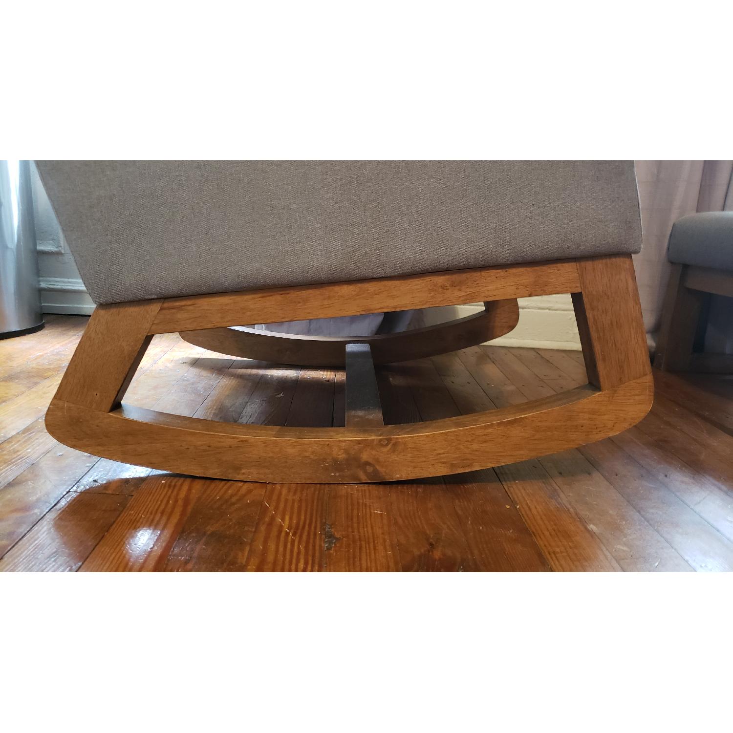 Baxton Studio Yashiya Mid Century Rocking Chair & Ottoman - image-5