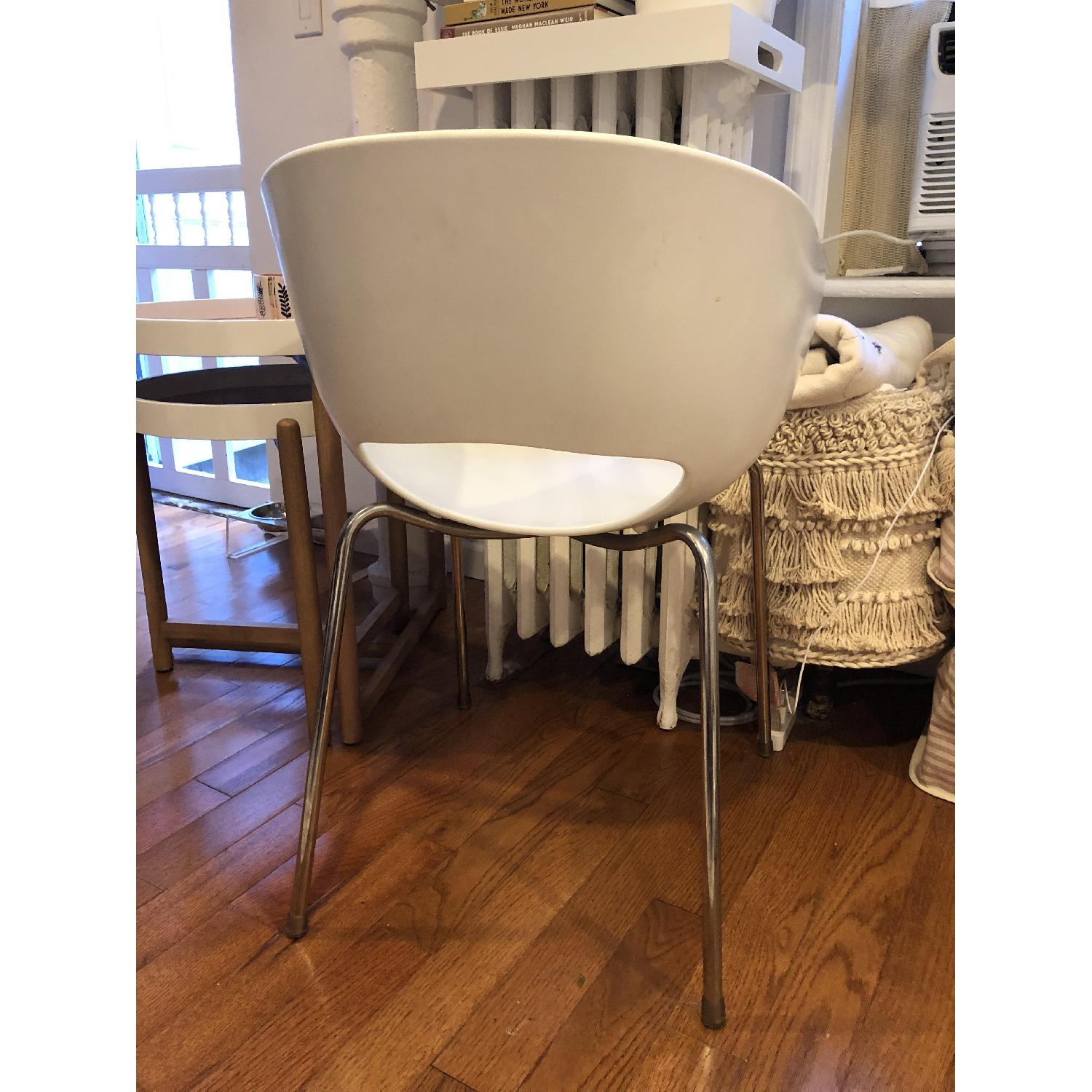 CB2 Orbit White Plastic Chair - image-3