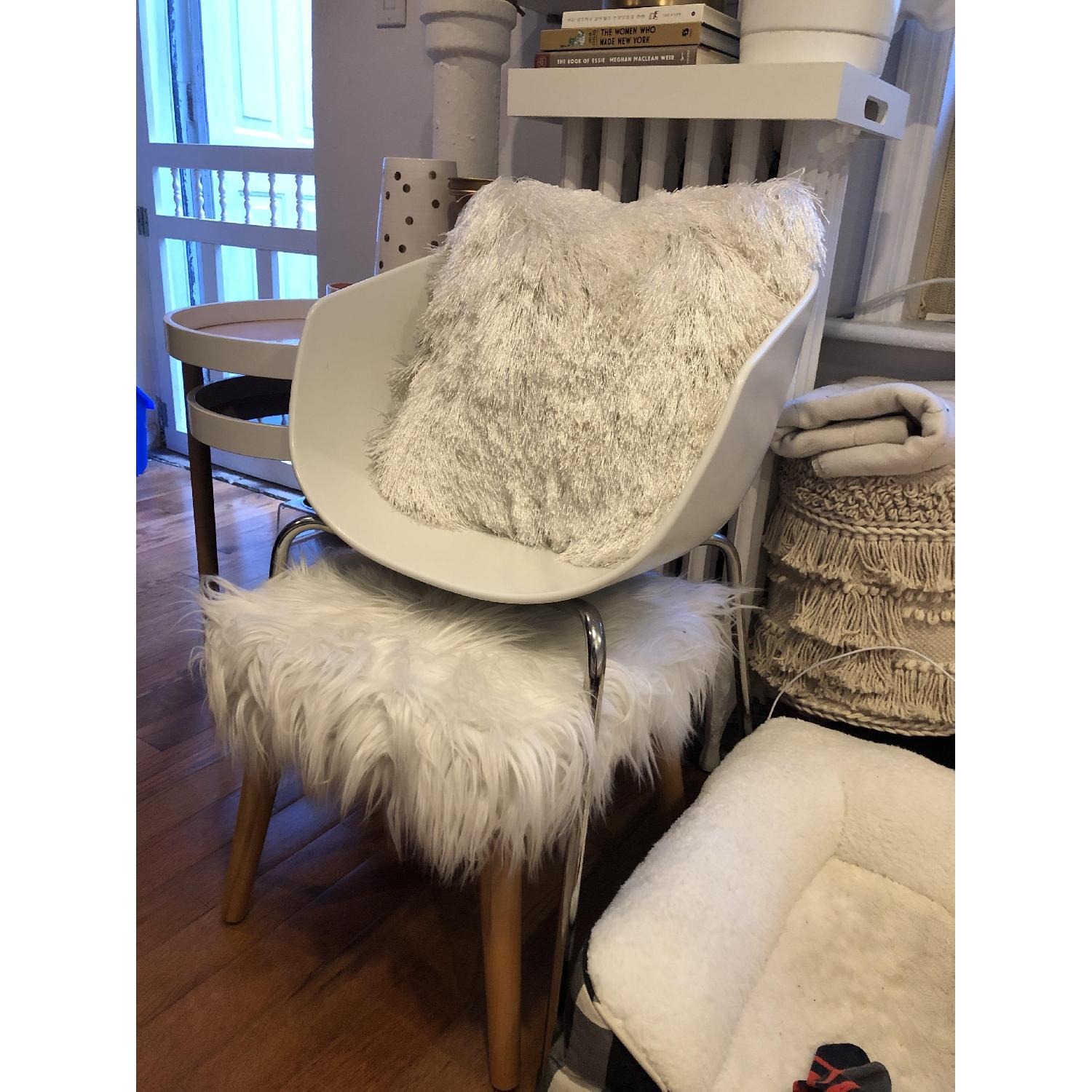 CB2 Orbit White Plastic Chair - image-5