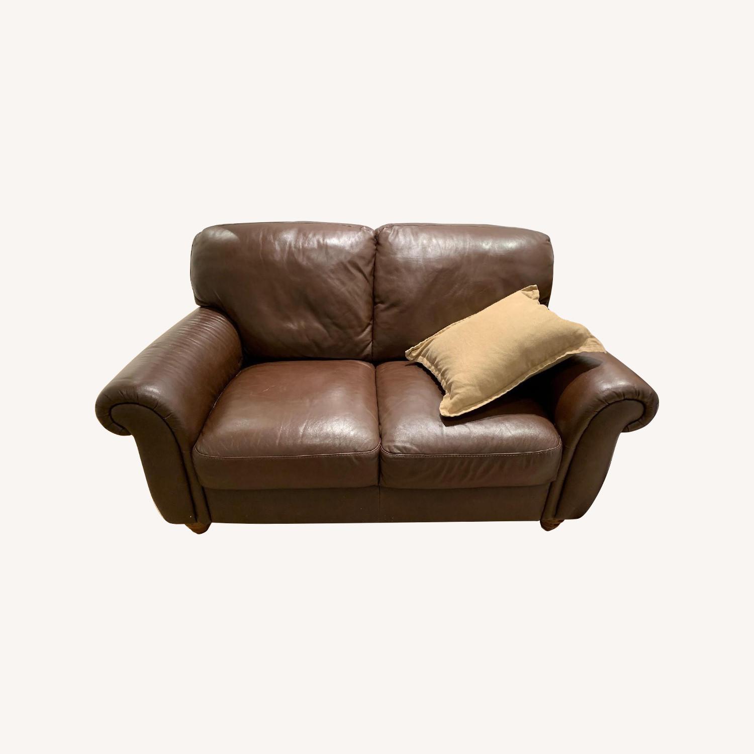 Natuzzi Leather Loveseat AptDeco