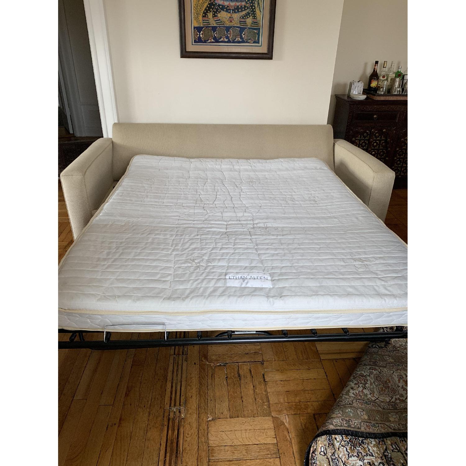 Ethan Allen Hudson Tan Sleeper Sofa - image-3
