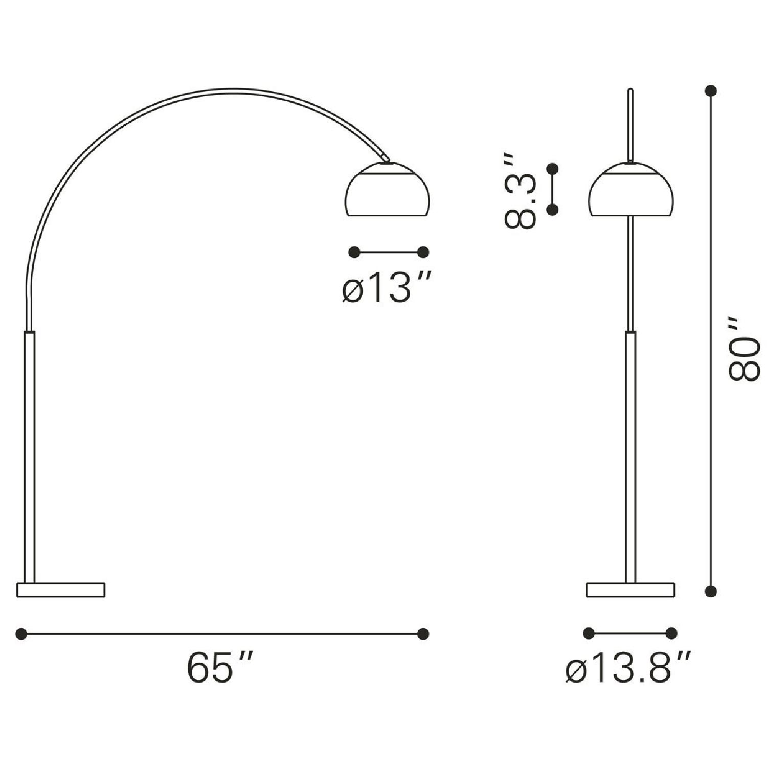 Galactic Chrome Arc Floor Lamp - image-7