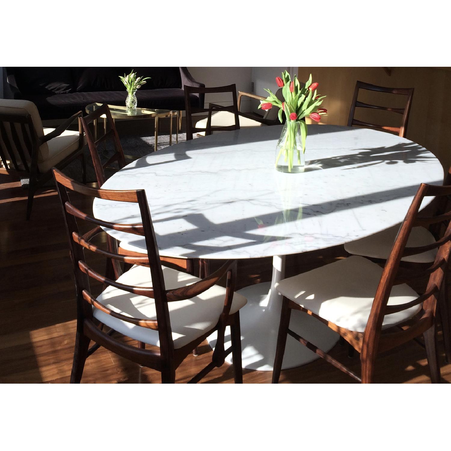 Organic Modernism Marble Oval Dining Table - image-2
