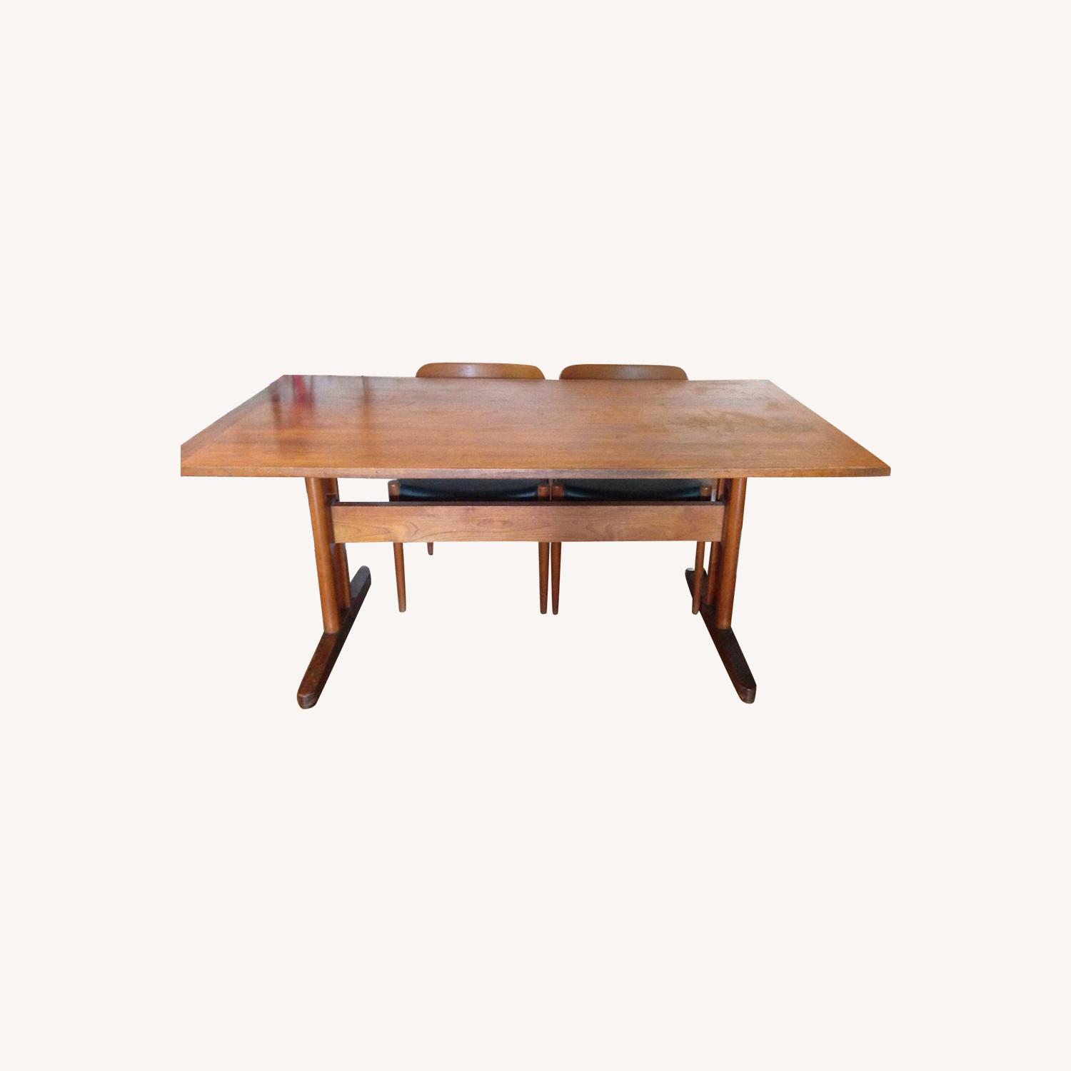 Danish Mid Century Modern Table w/ 6 Chairs AptDeco