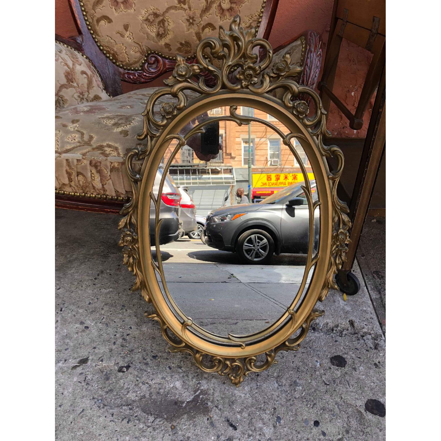 Vintage Gold Painted French Style Wall Mirror - image-11