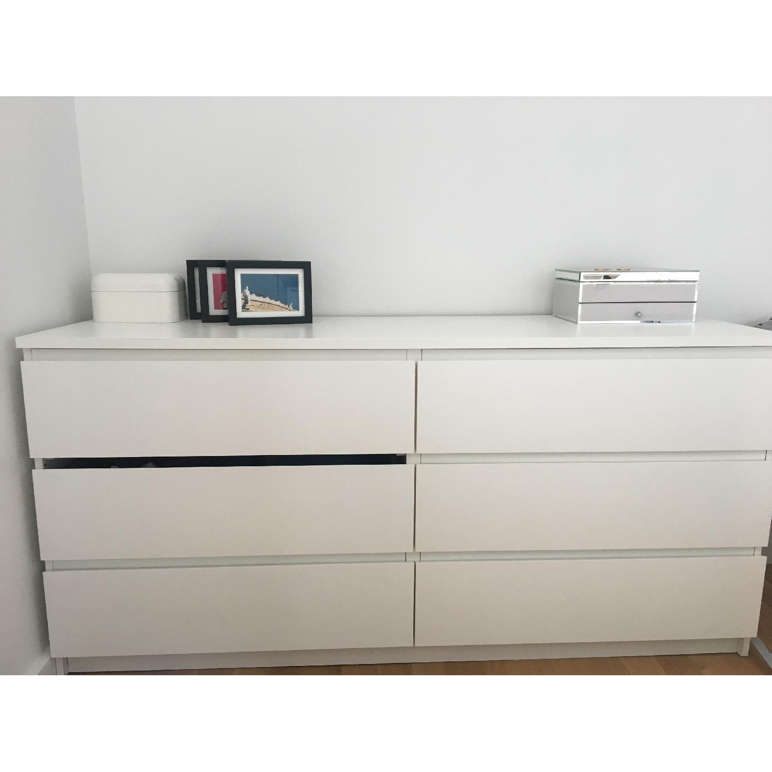 Ikea Malm White 6-Drawer Dresser - image-1
