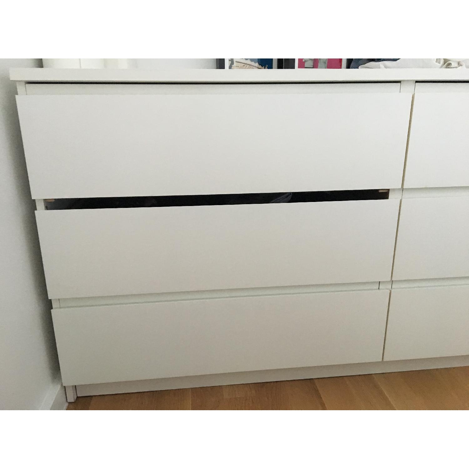 Ikea Malm White 6-Drawer Dresser - image-3
